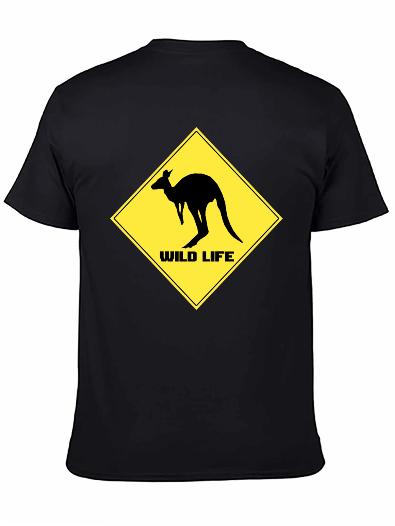Wild Life Kangaroo Black T-Shirt
