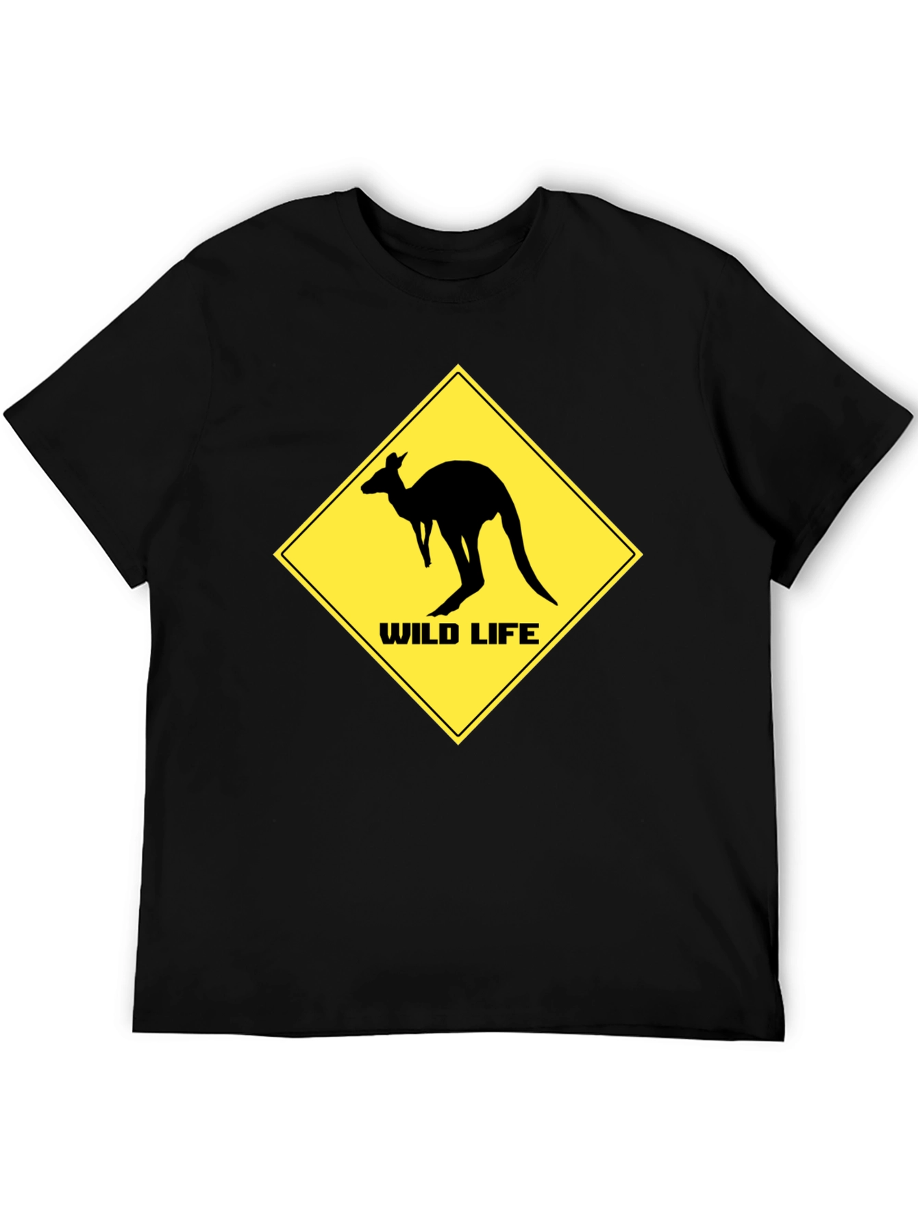 Wild Life Kangaroo Black T-Shirt