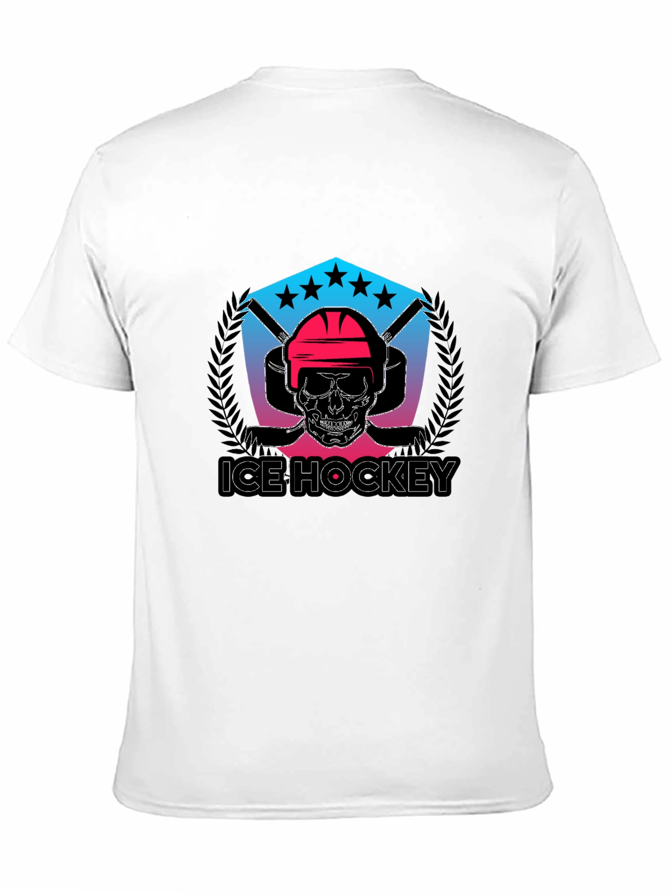Ice Hockey Skull Graphic Tee