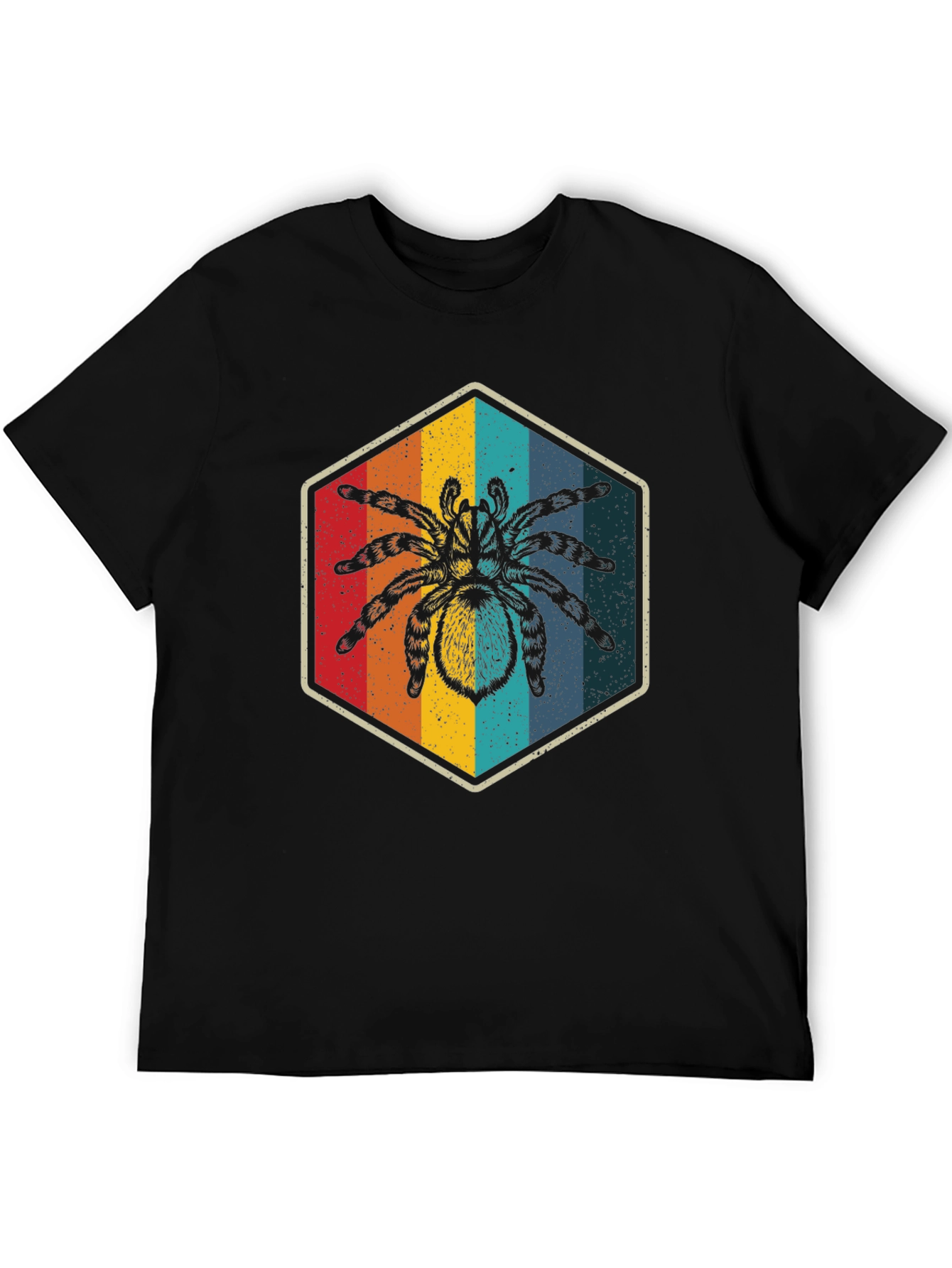 Retro Spider Graphic Tee - Soft Black Cotton