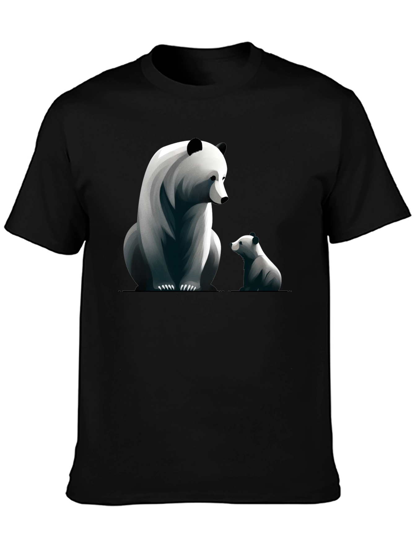 Panda Bear Graphic Tee - Black