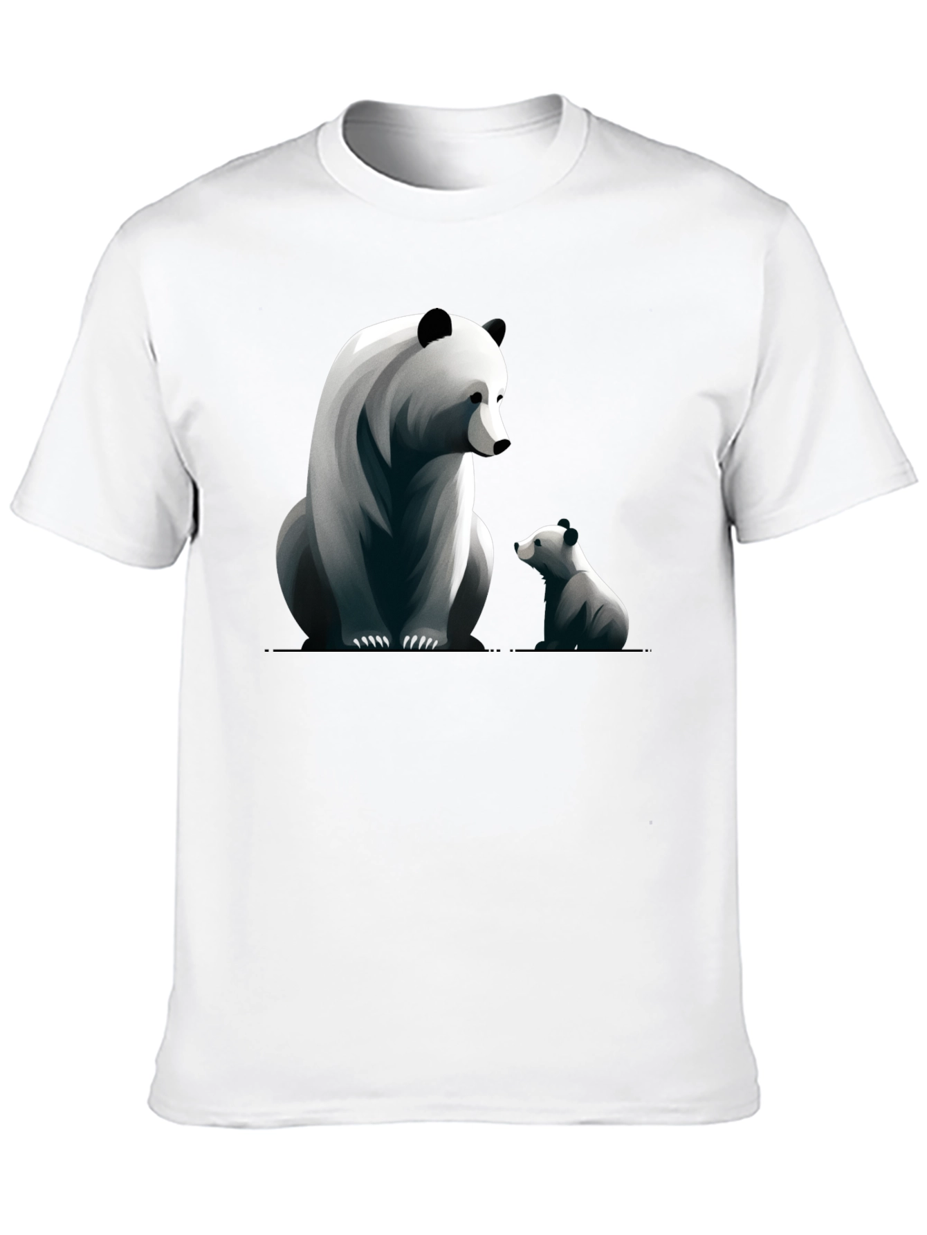 Panda Bear Graphic Tee - Black