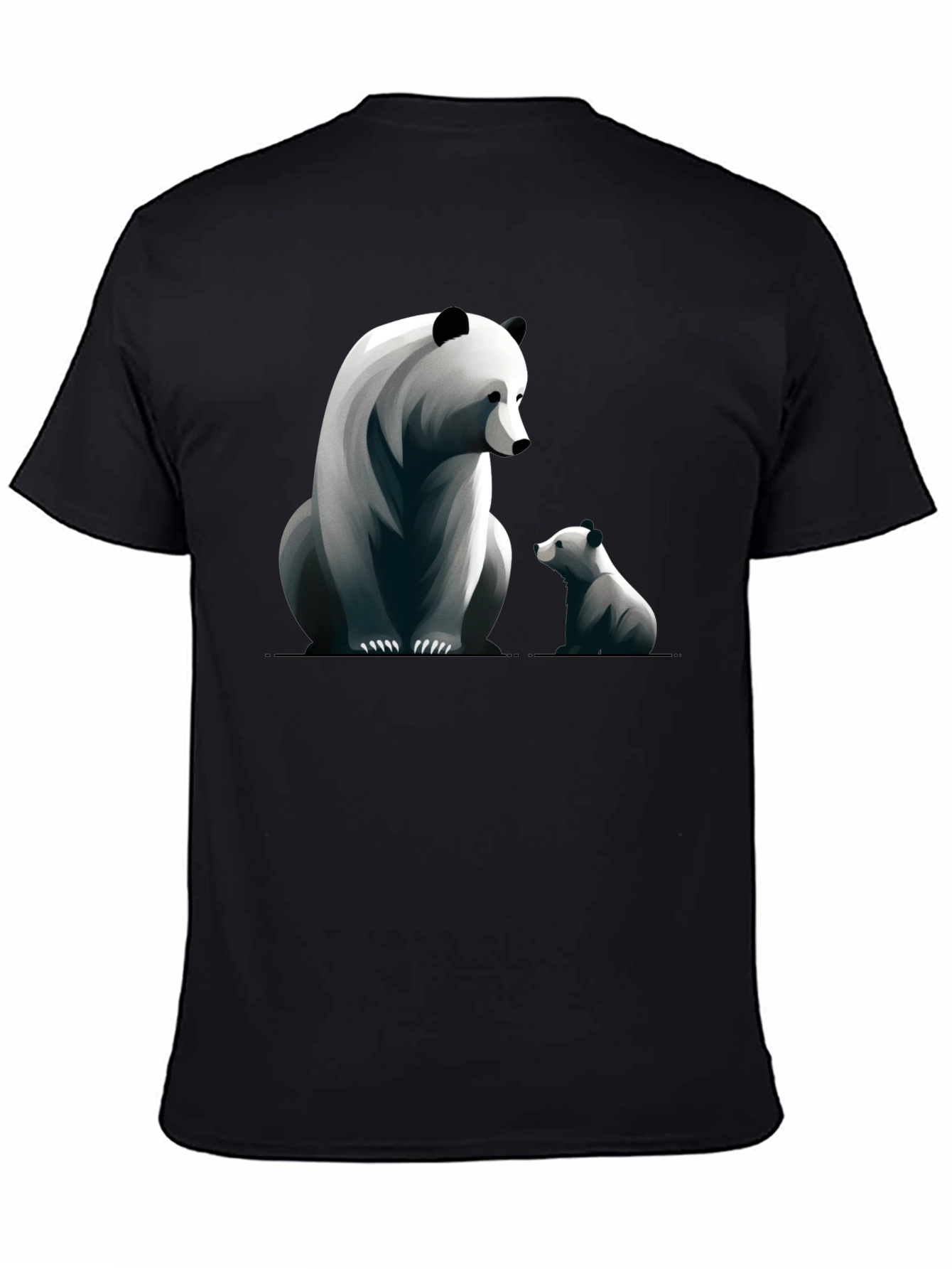 Panda Bear Graphic Tee - Black