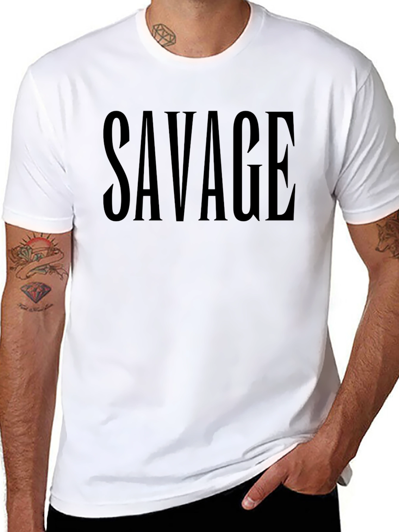 Savage Graphic Tee - Modern Mens T-Shirt