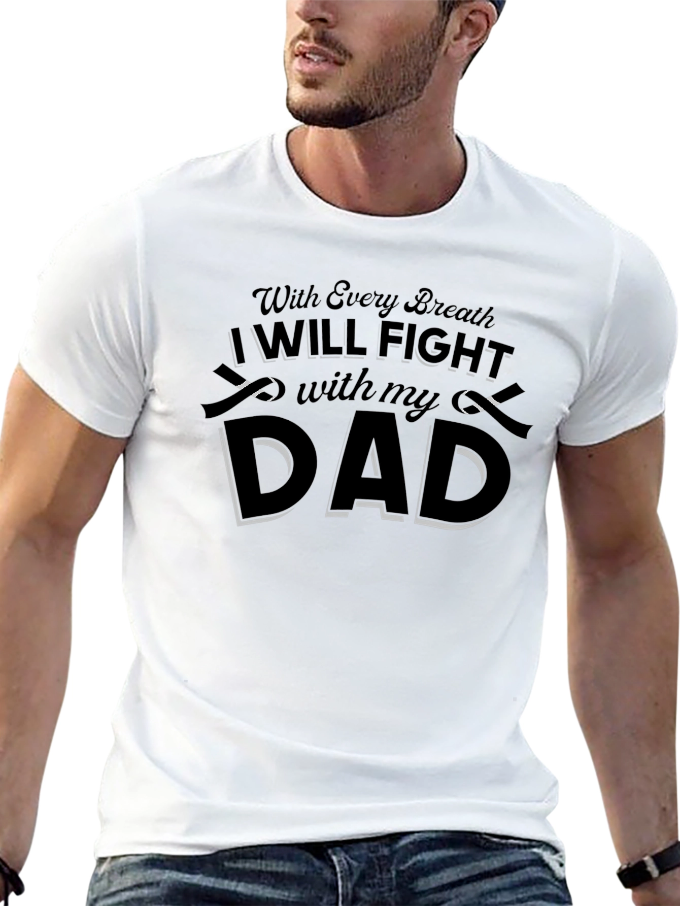 I Will Fight With My Dad T-Shirt - Black