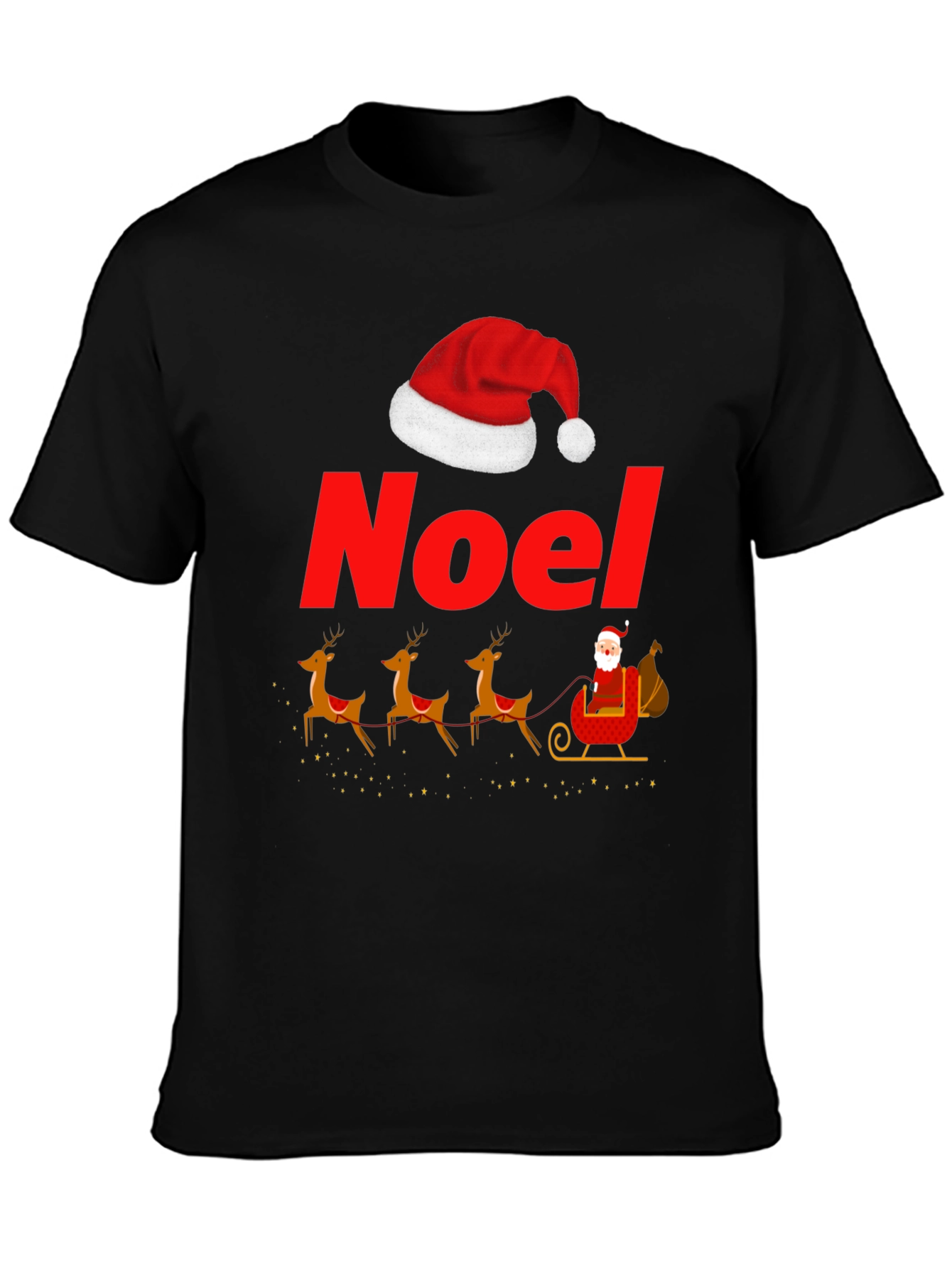 Noel Santas Sleigh Graphic T-Shirt