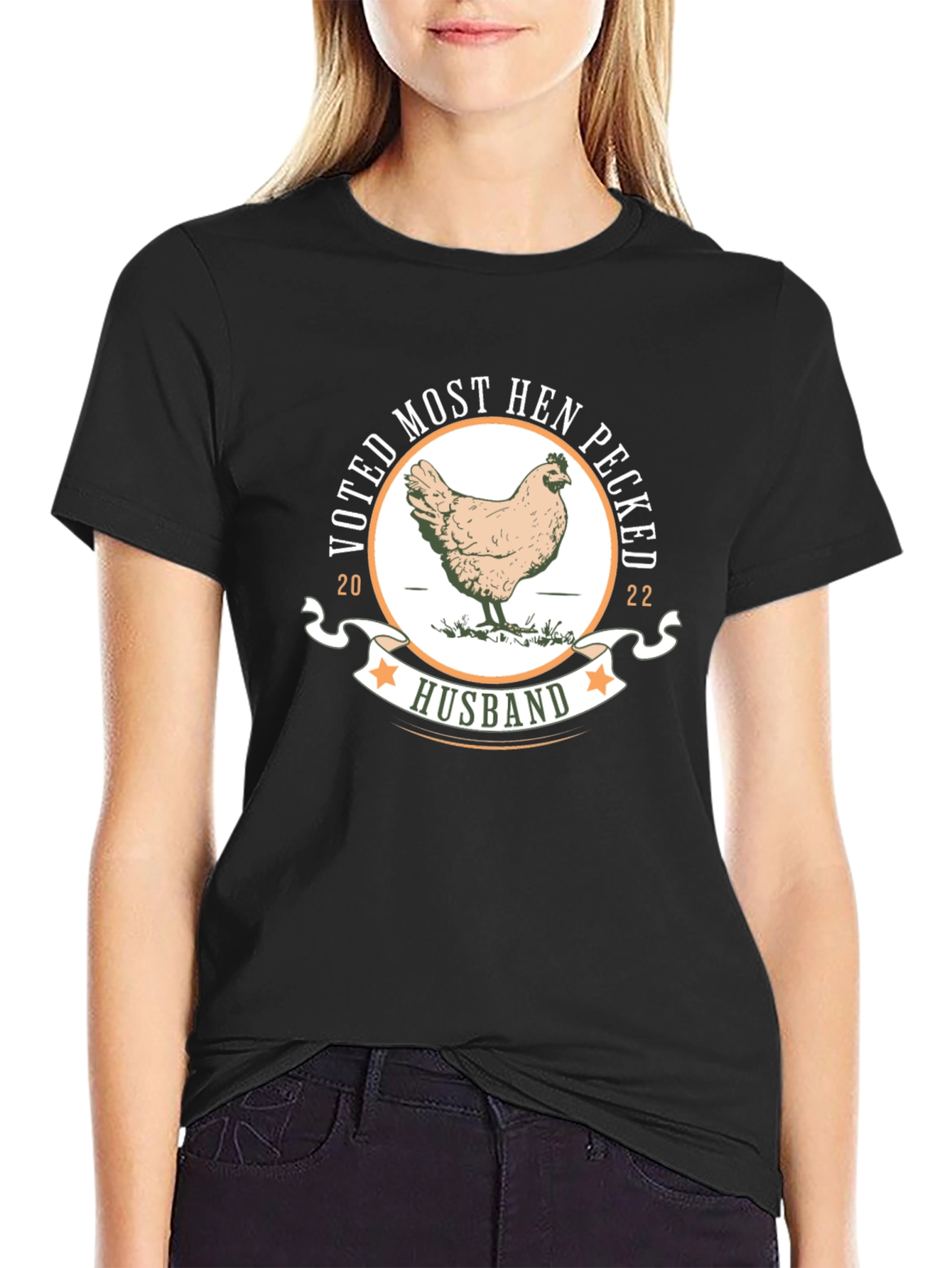 Voted Most Hen Pecked Husband Graphic Tee