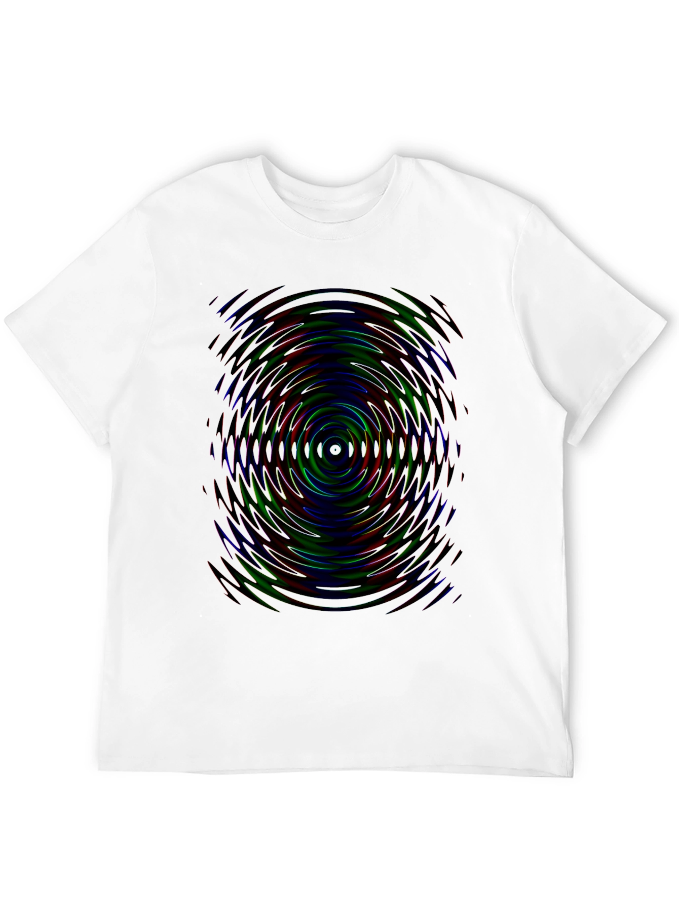Hypnotic Swirl Graphic Tee - Black