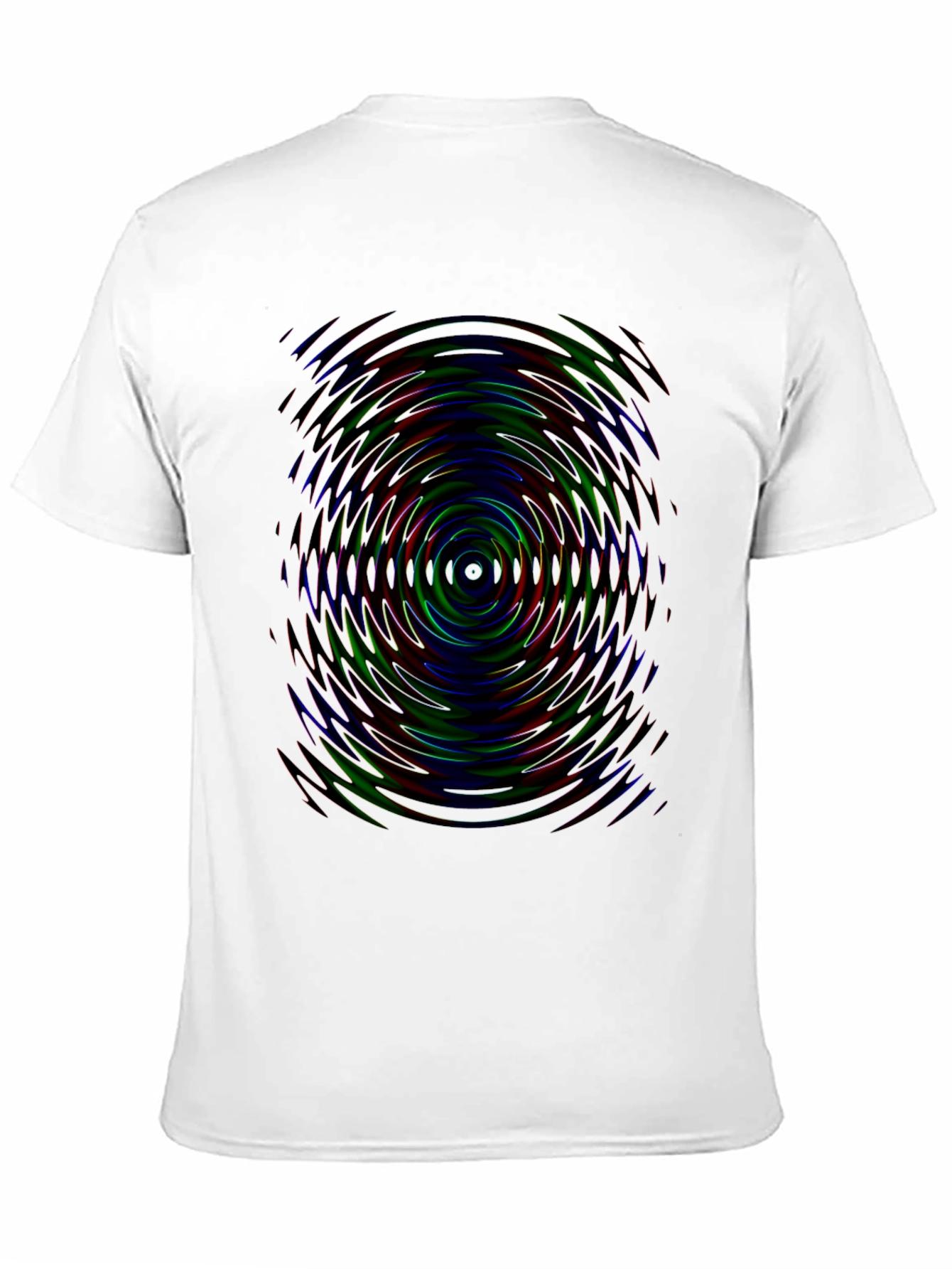 Hypnotic Swirl Graphic Tee - Black