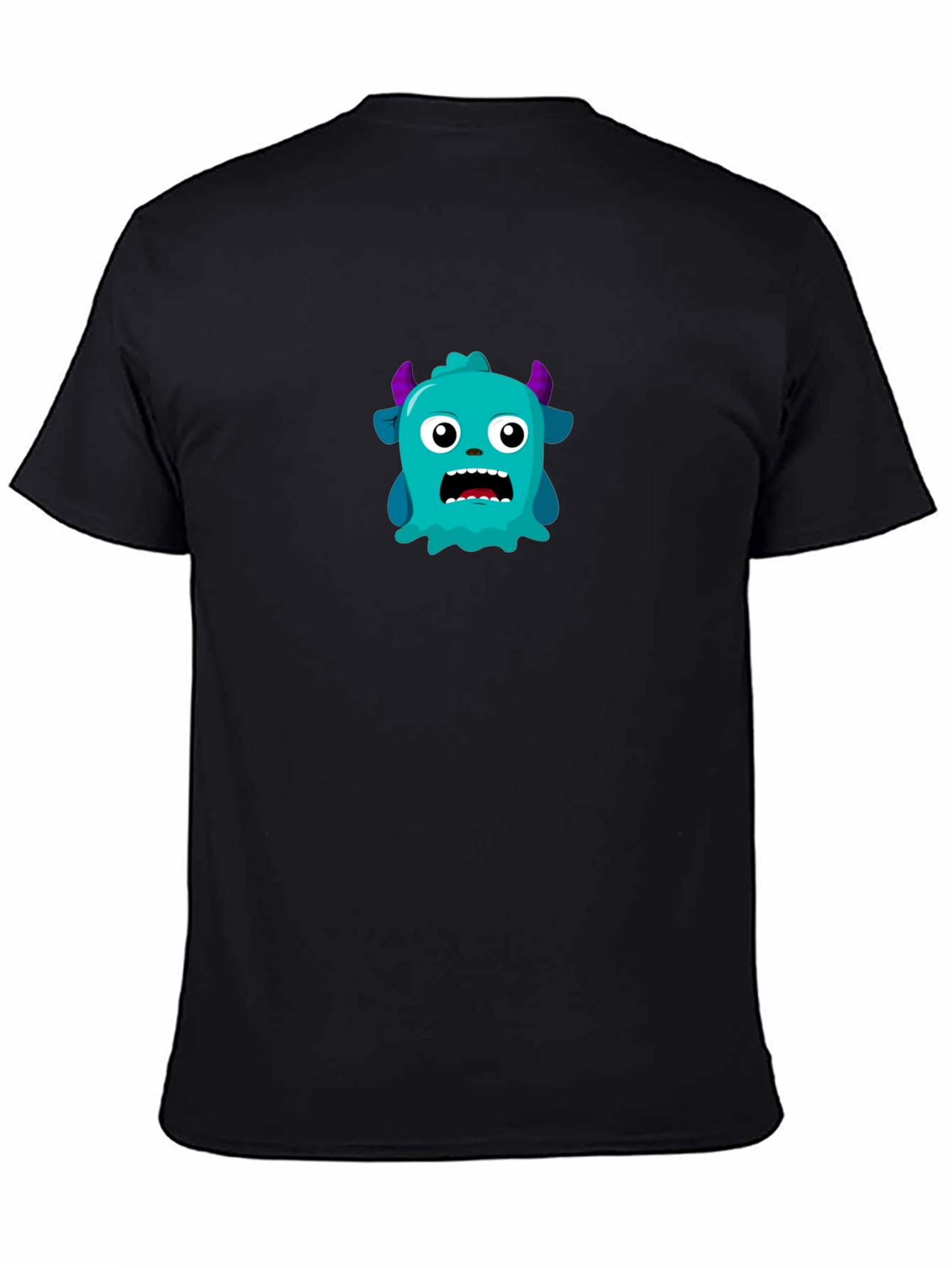 Monster Graphic Tee - Mens Black Crew Neck T-Shirt