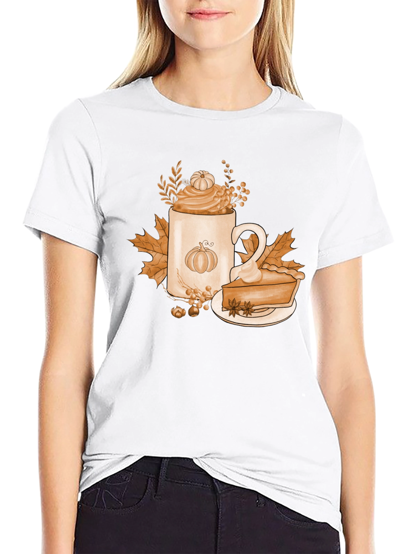 Pumpkin Spice T-Shirt Fall Coffee Latte Pie Tee