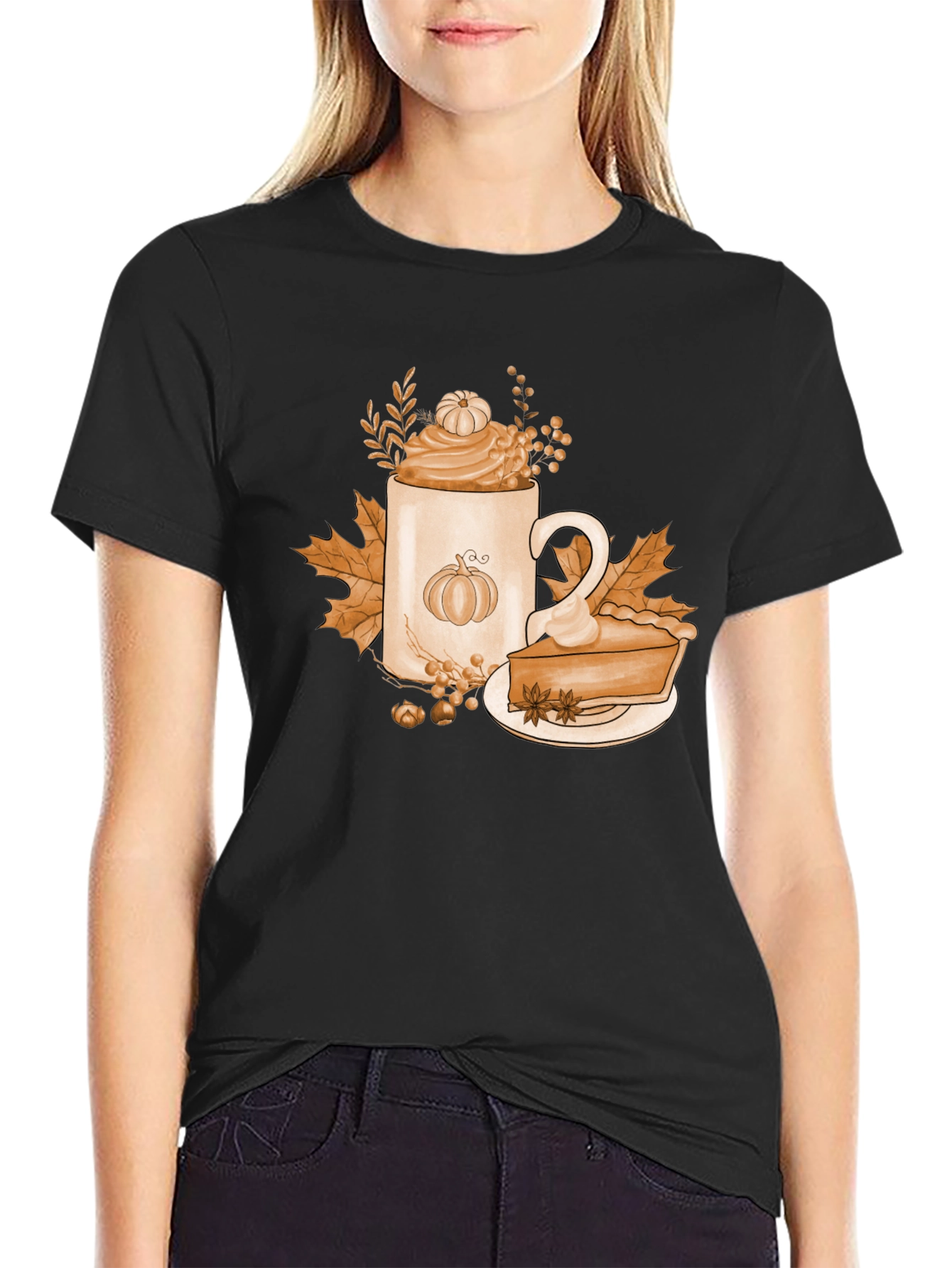 Pumpkin Spice T-Shirt Fall Coffee Latte Pie Tee