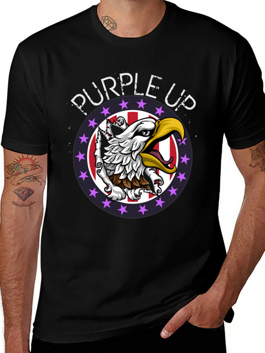 Purple Up Eagle Graphic Tee
