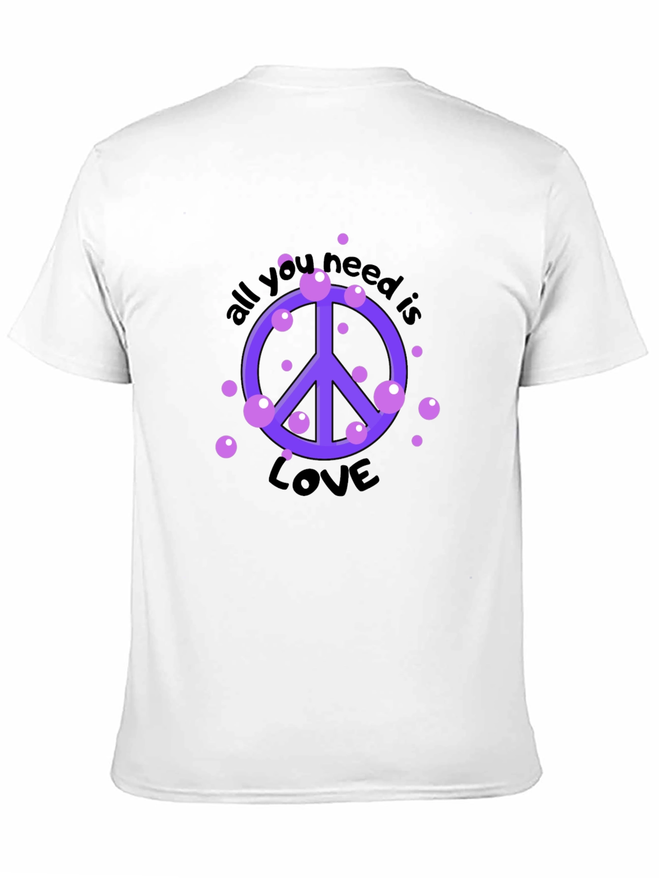 Peace & Love Graphic Tee - Stylish Black T-Shirt