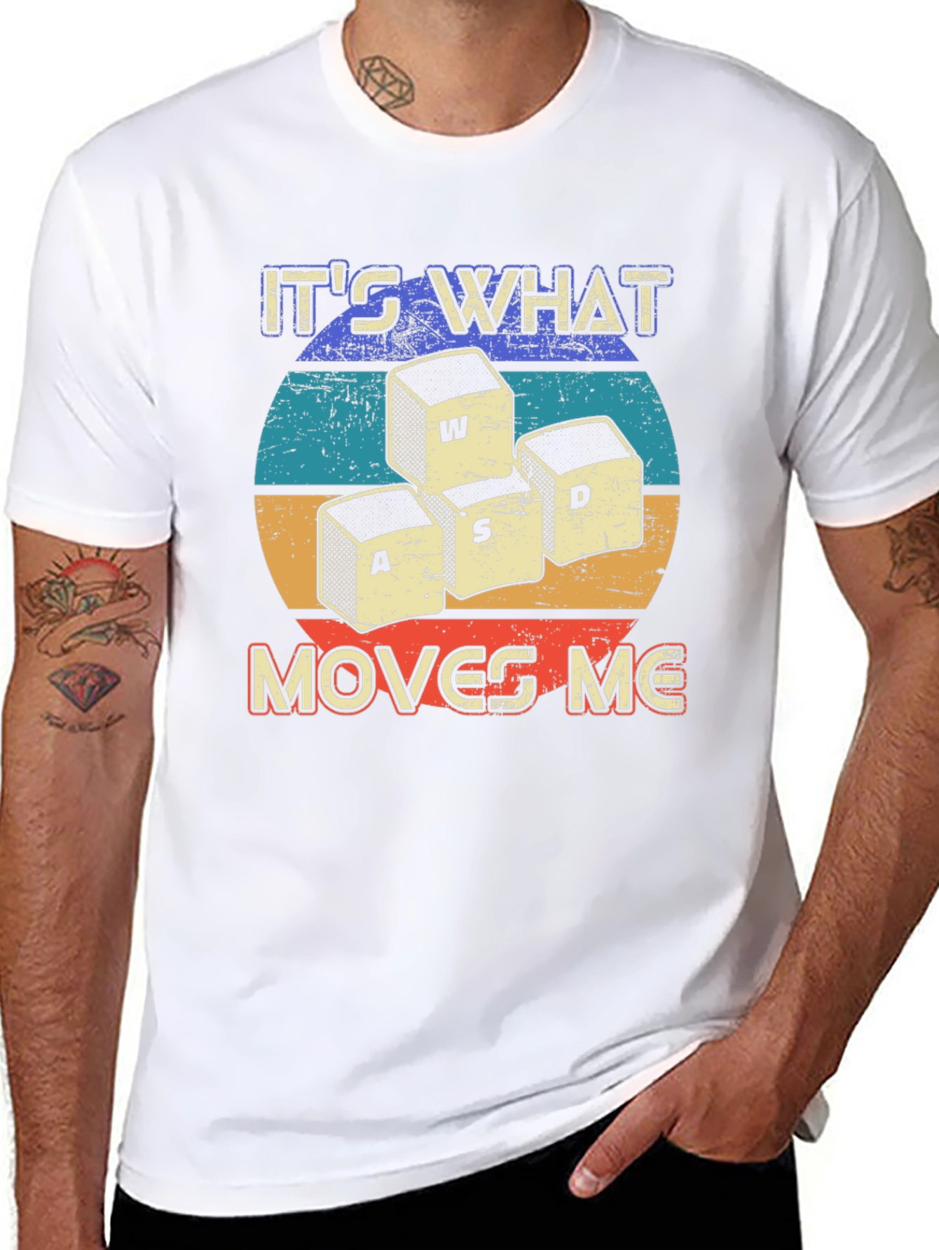 Gamer WASD Moves Me Black T-Shirt