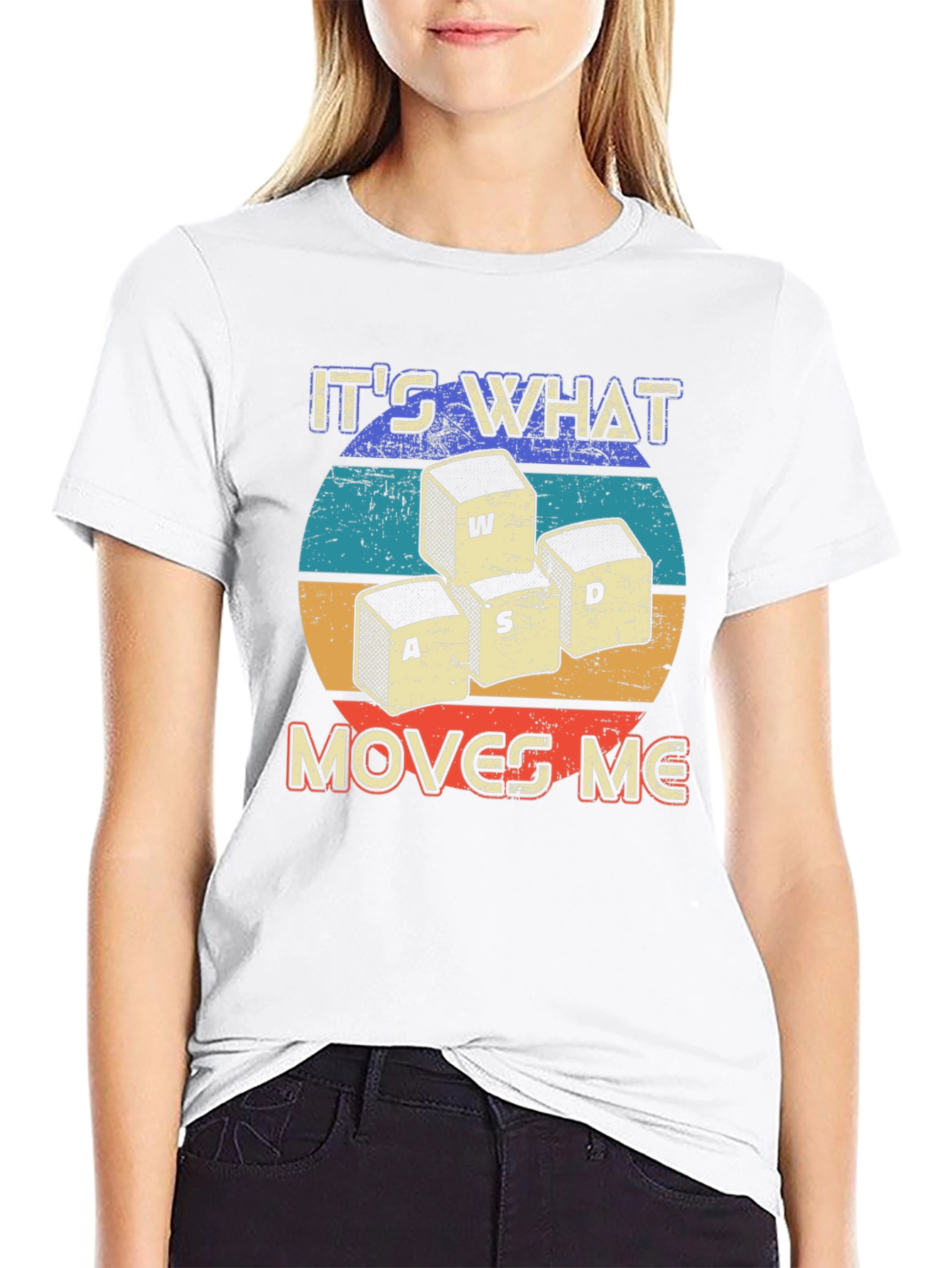 Gamer WASD Moves Me Black T-Shirt