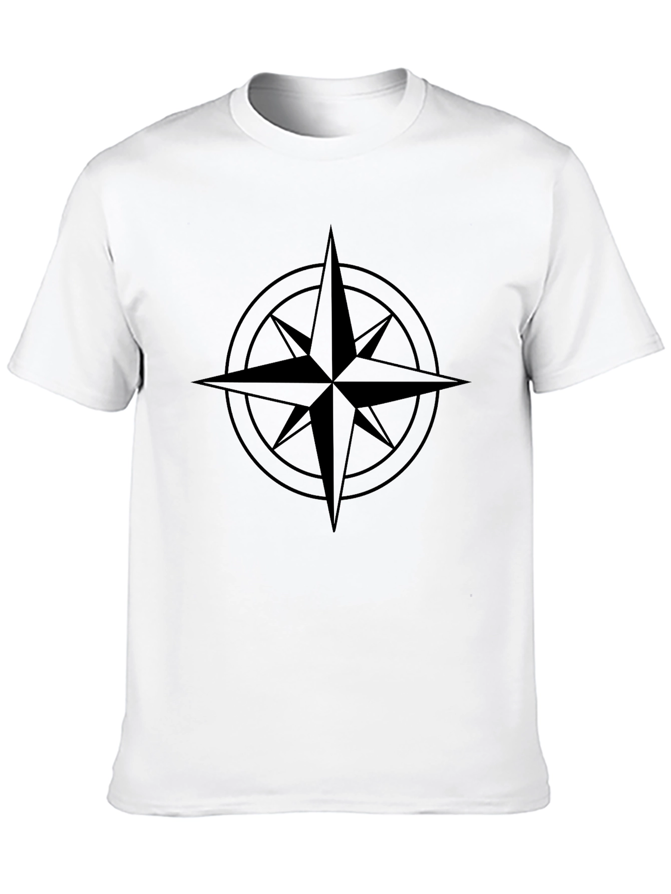 Black Compass Star Graphic T-Shirt