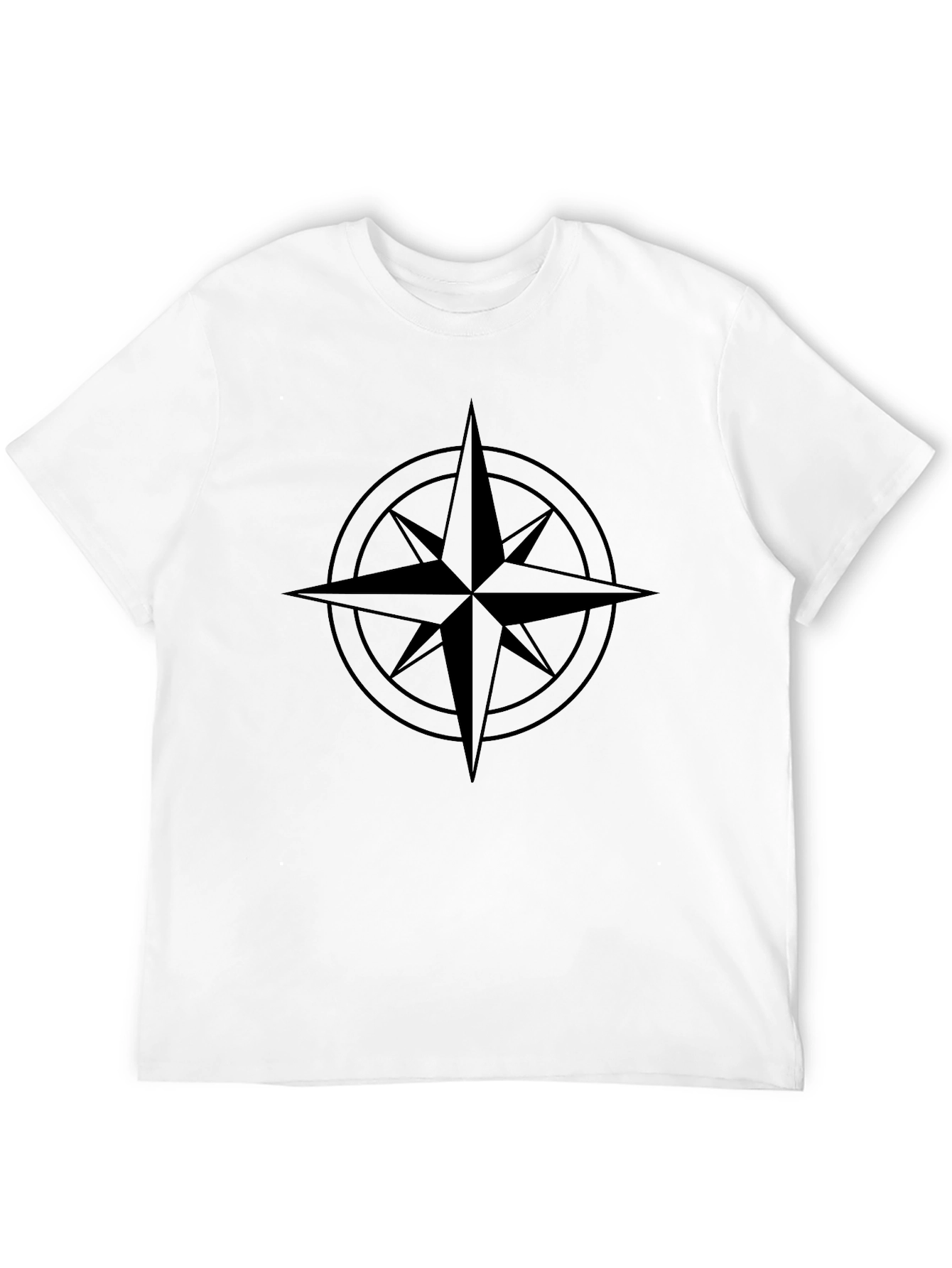 Black Compass Star Graphic T-Shirt