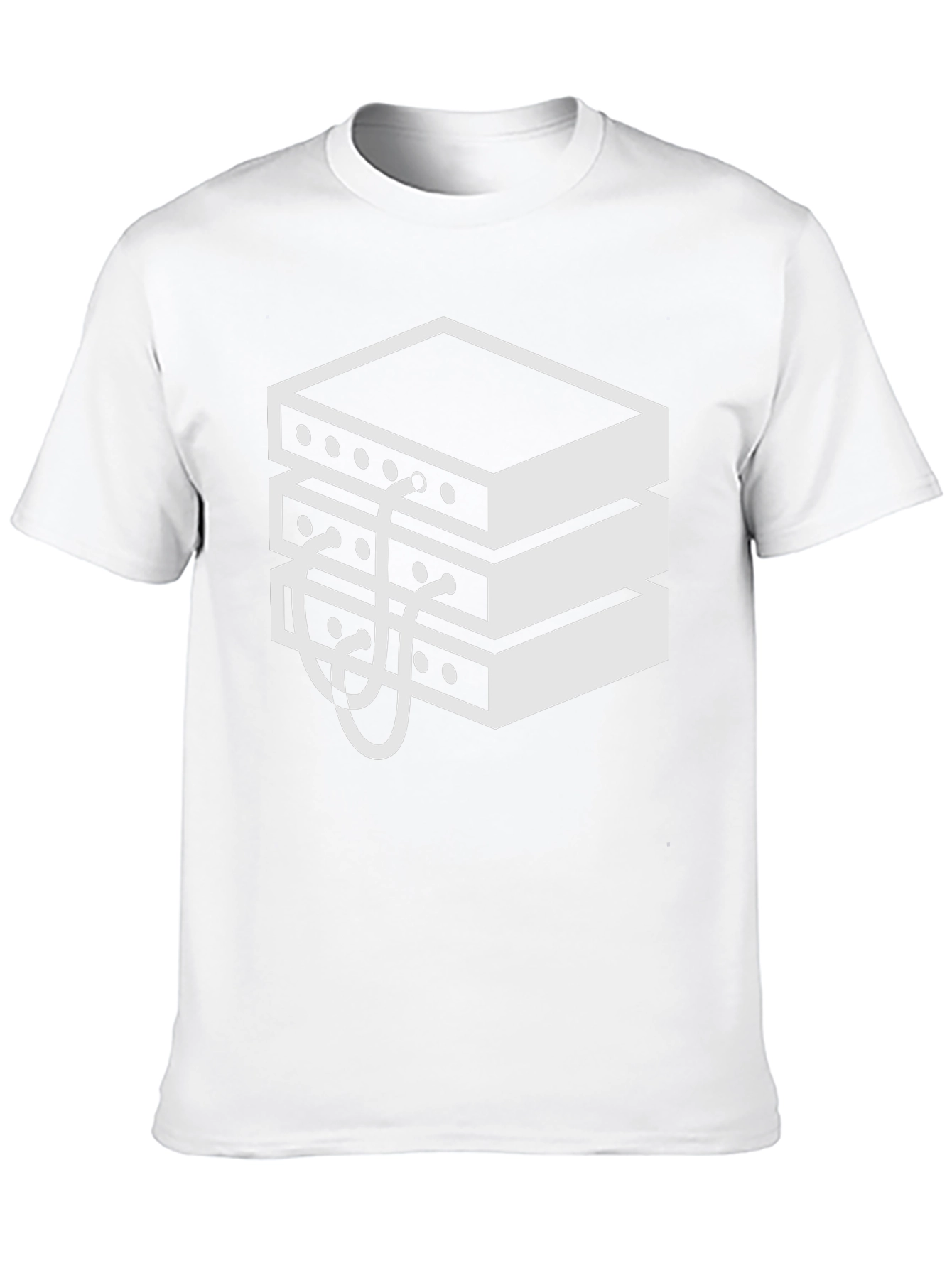 Server Stack Graphic Tee - Black Cotton Blend