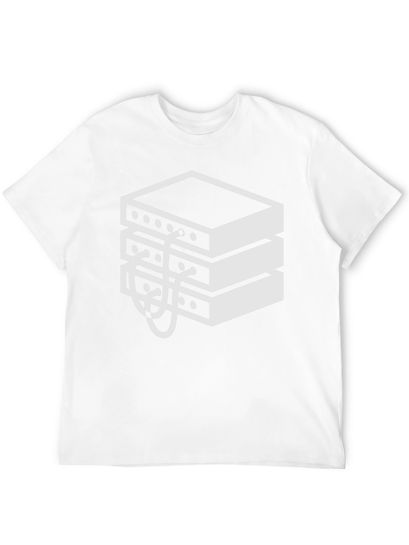Server Stack Graphic Tee - Black Cotton Blend