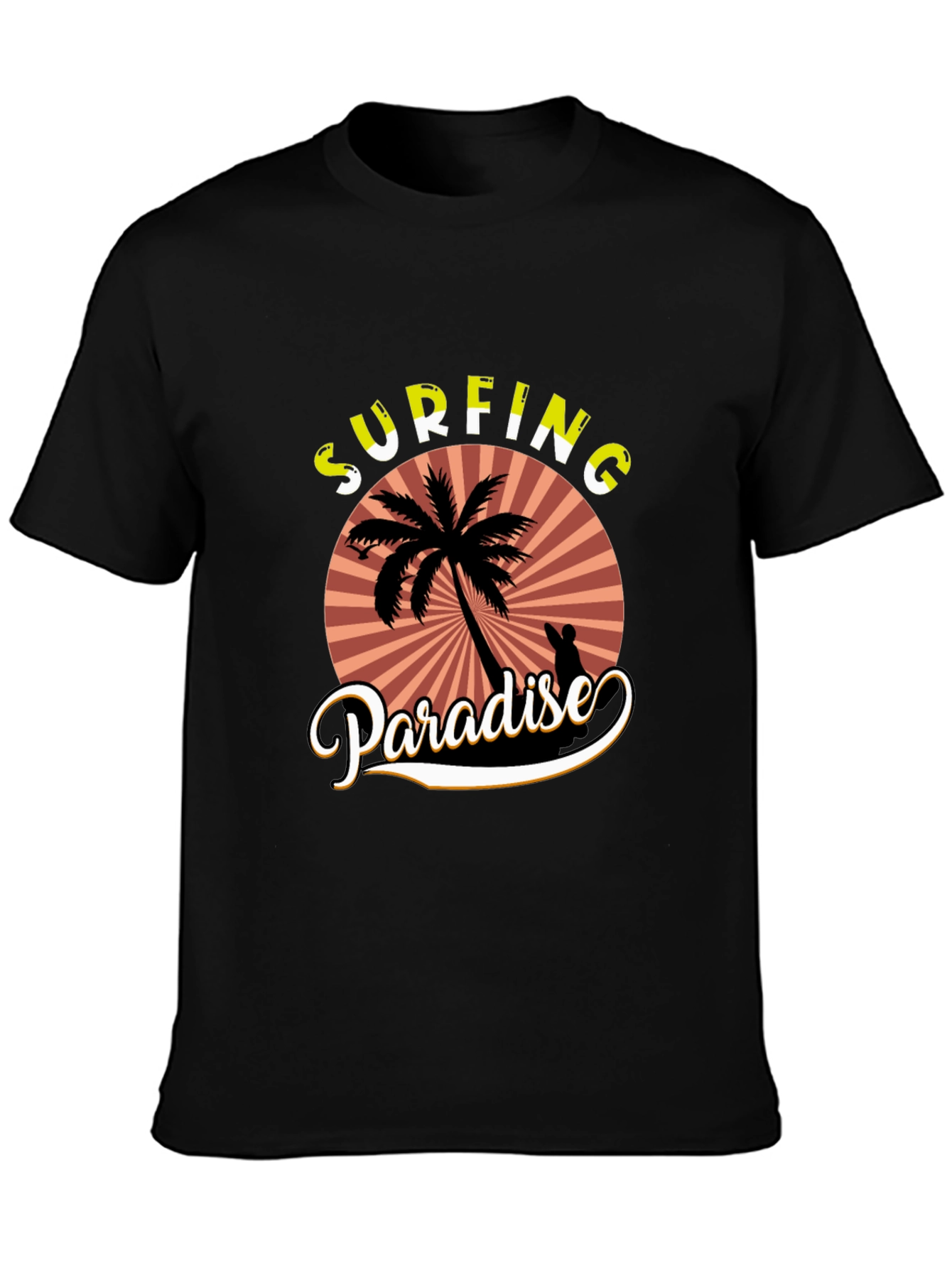 Surfing Paradise T-Shirt - Tropical Beach Design