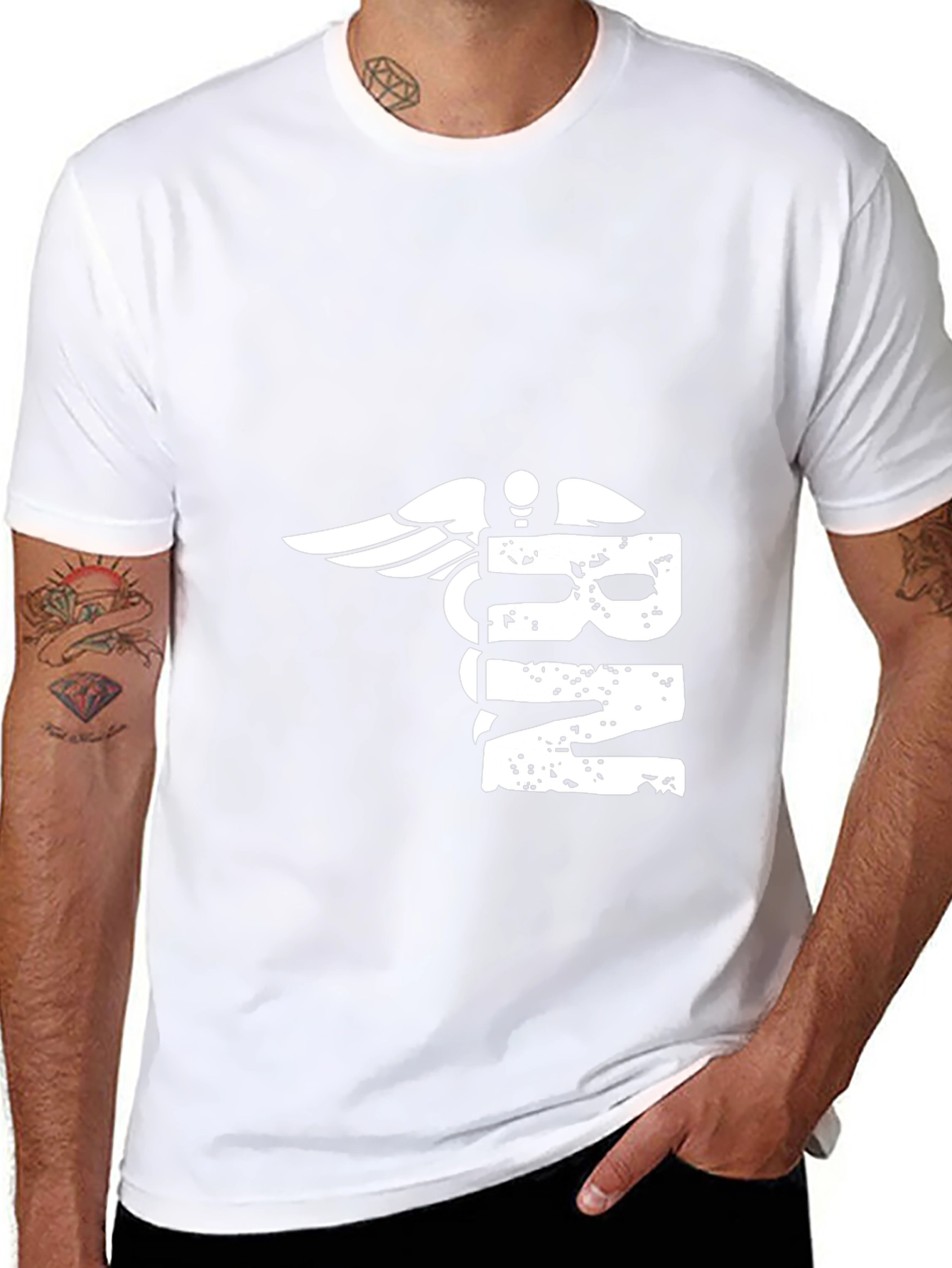 RN Caduceus Graphic T-Shirt - Black