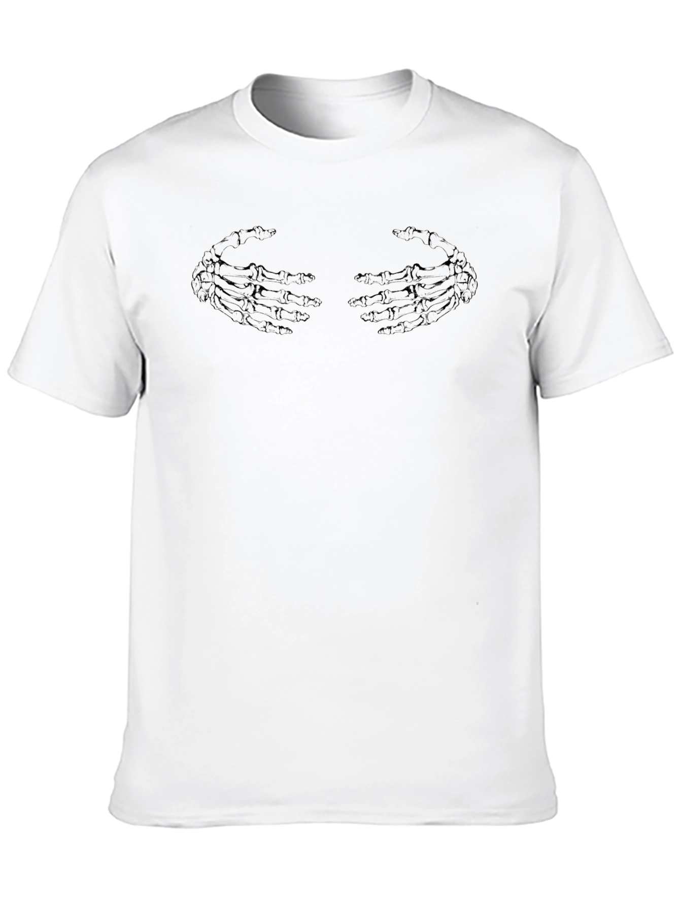 Skeleton Hand T-Shirt - Black Crew Neck Tee