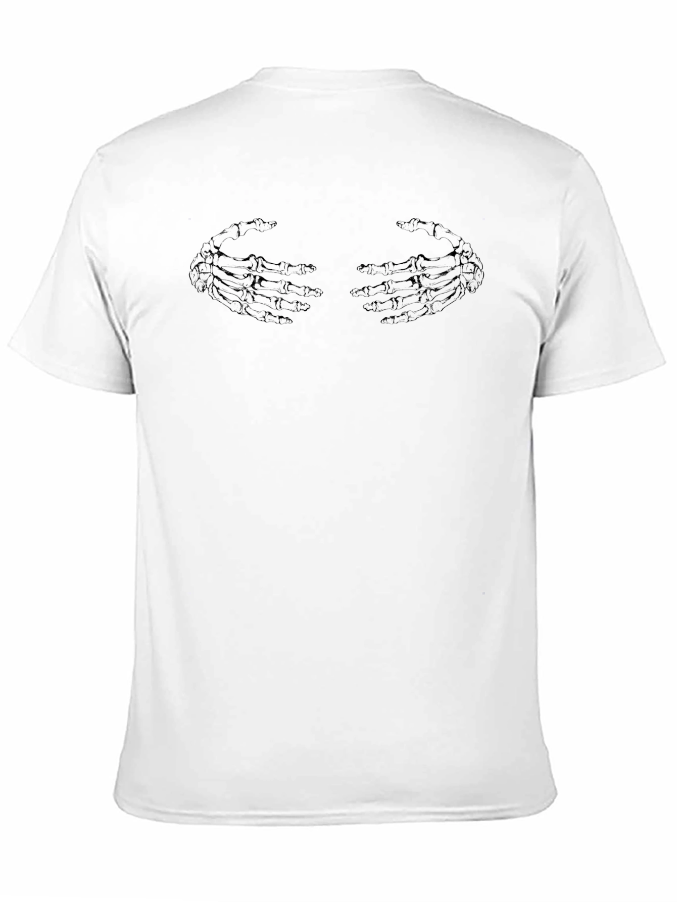 Skeleton Hand T-Shirt - Black Crew Neck Tee