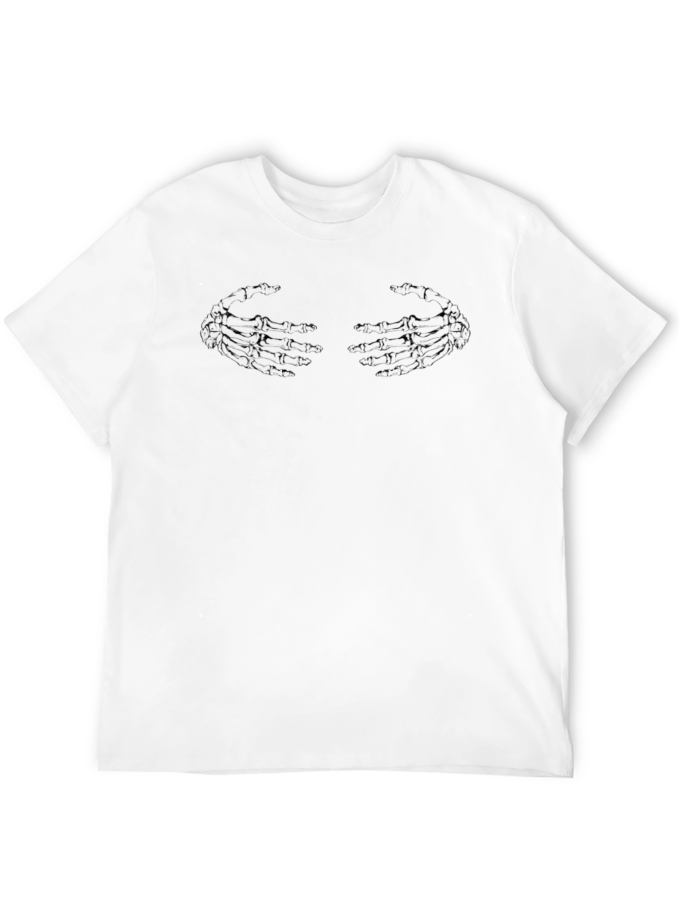 Skeleton Hand T-Shirt - Black Crew Neck Tee