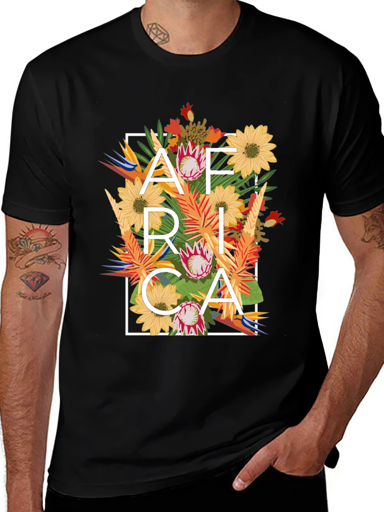 Floral Africa Graphic T-Shirt