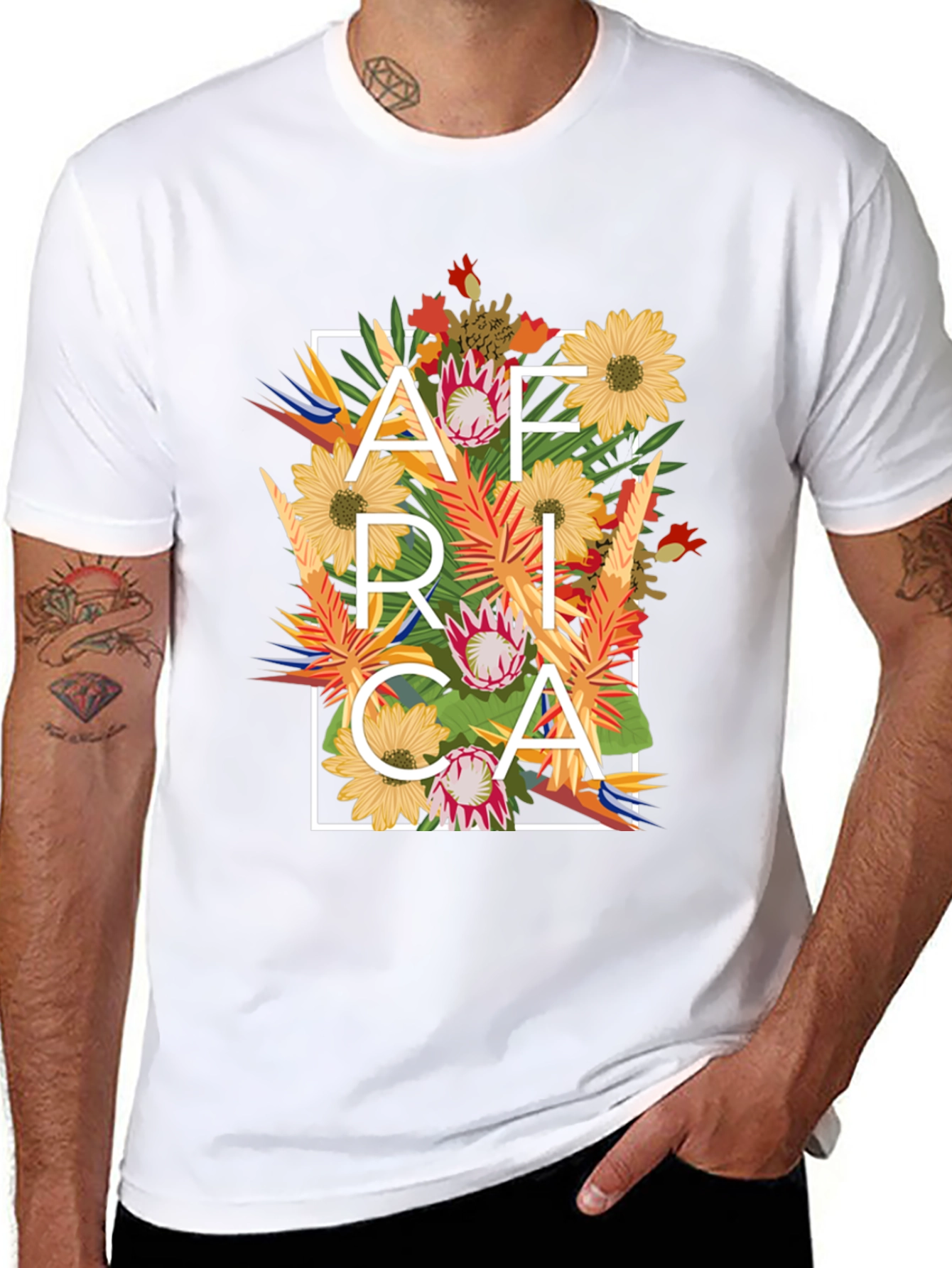 Floral Africa Graphic T-Shirt