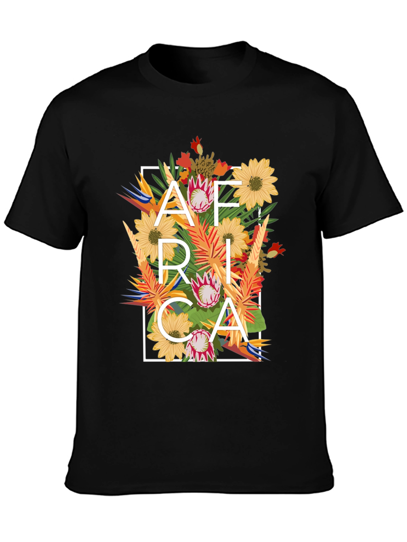 Floral Africa Graphic T-Shirt