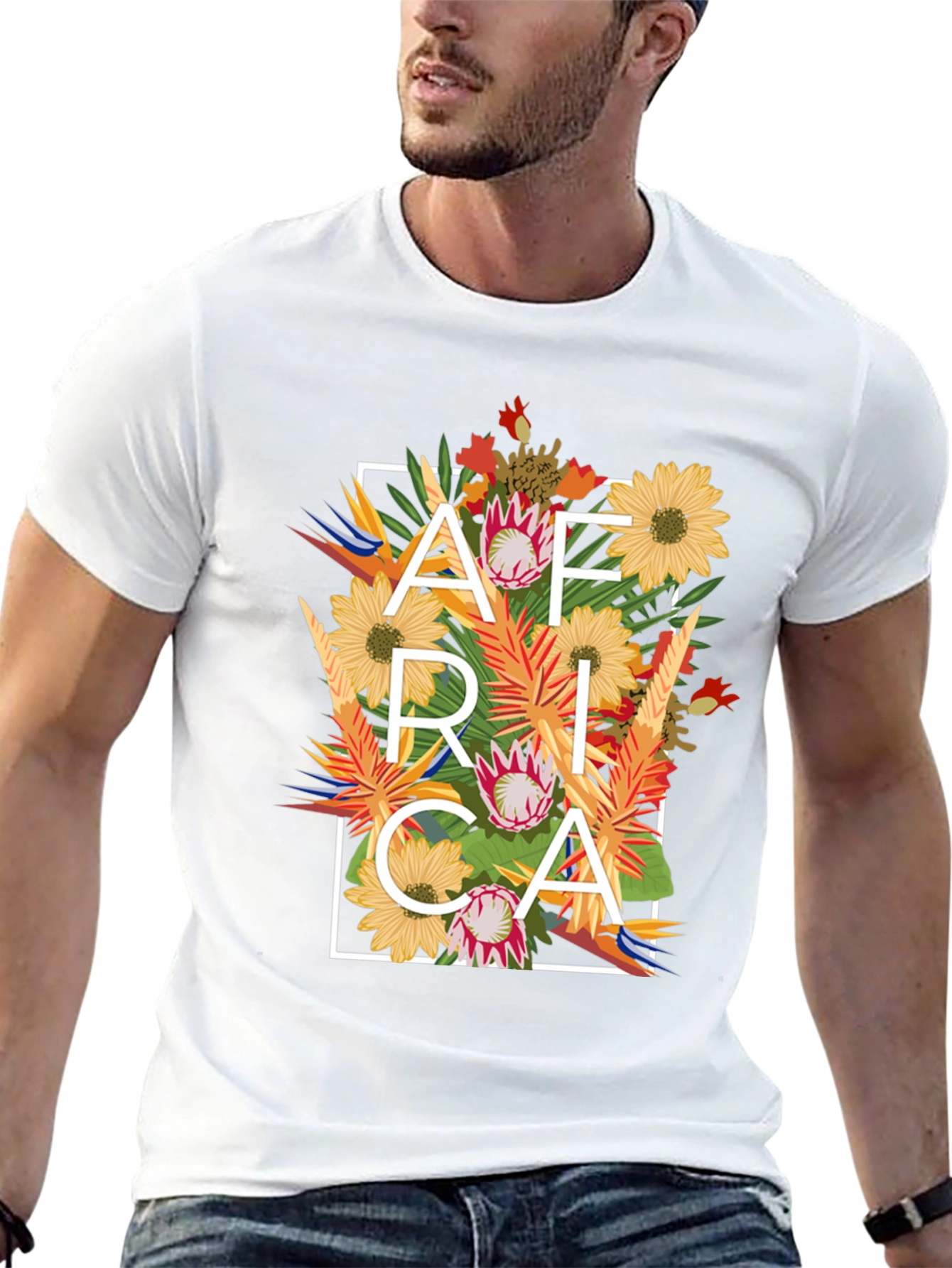 Floral Africa Graphic T-Shirt