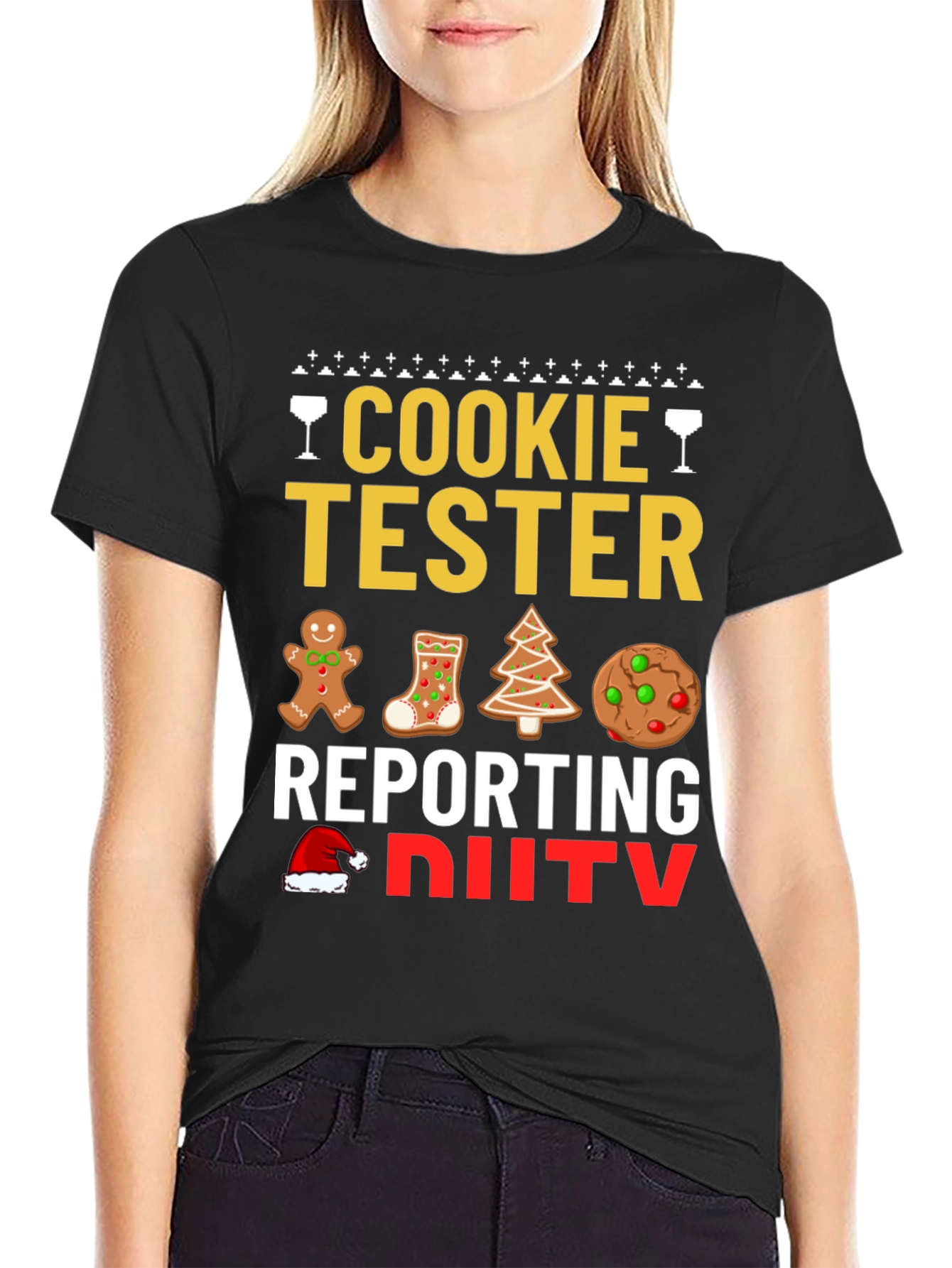 Cookie Tester Reporting for Duty Christmas T-Shirt