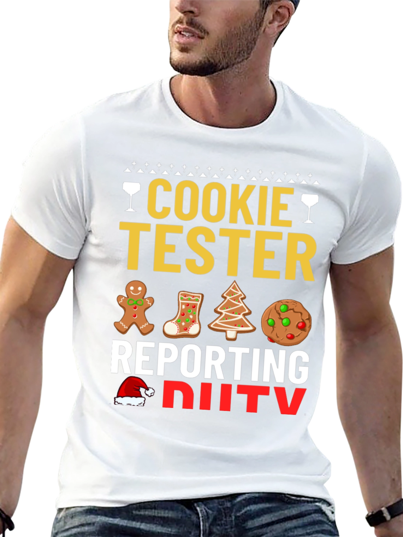 Cookie Tester Reporting for Duty Christmas T-Shirt