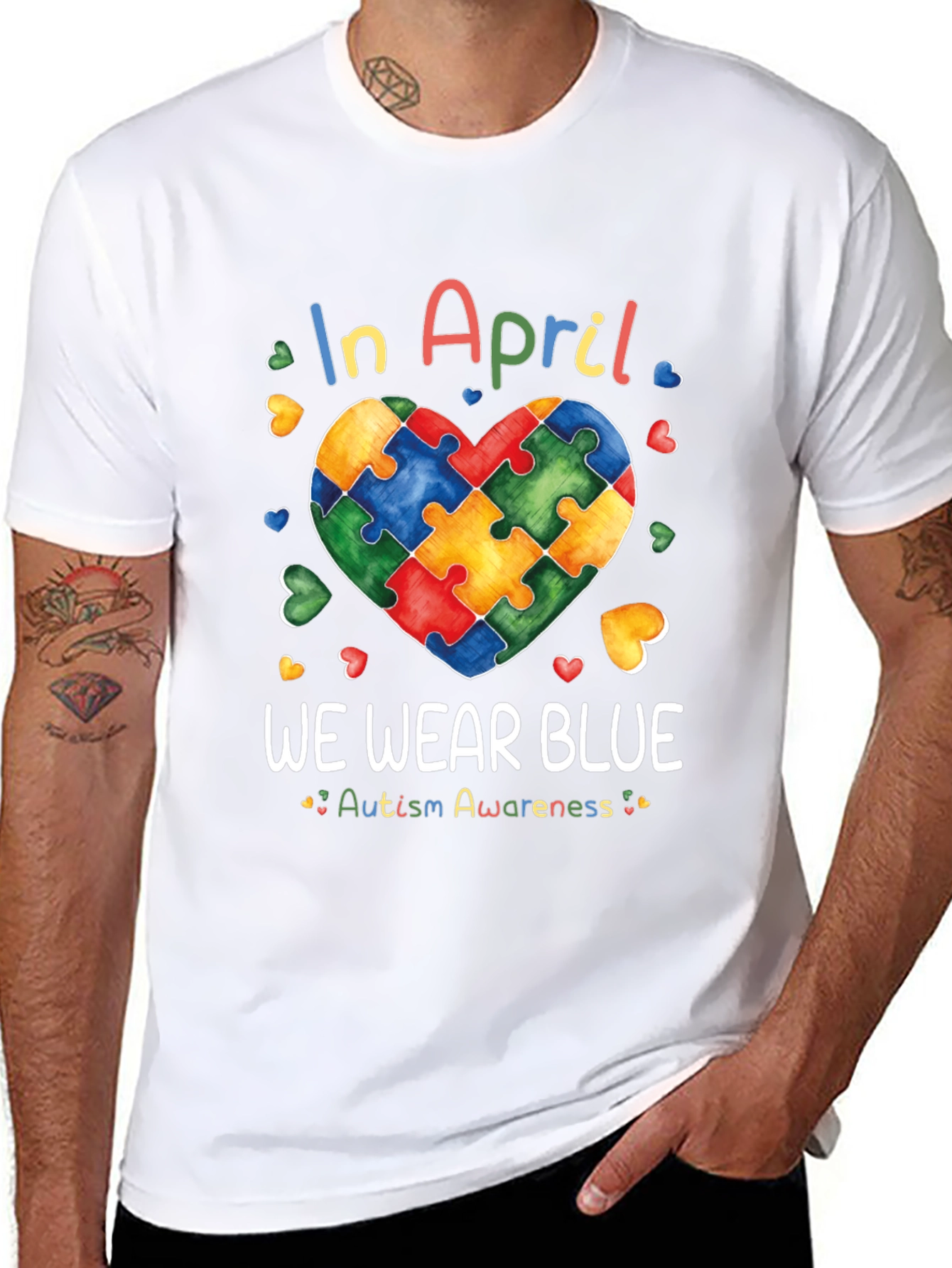 Autism Awareness In April We Wear Blue T-Shirt