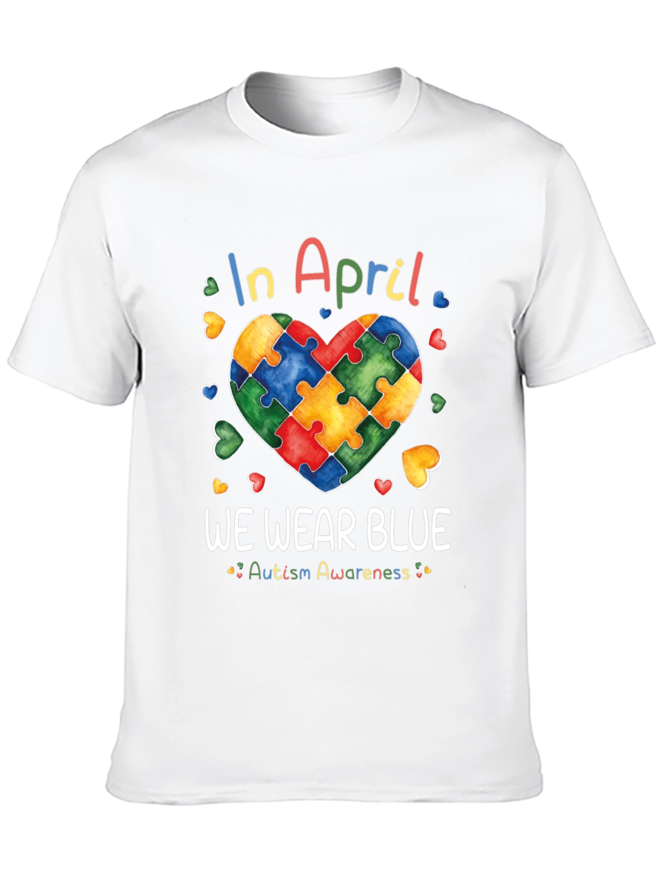 Autism Awareness In April We Wear Blue T-Shirt