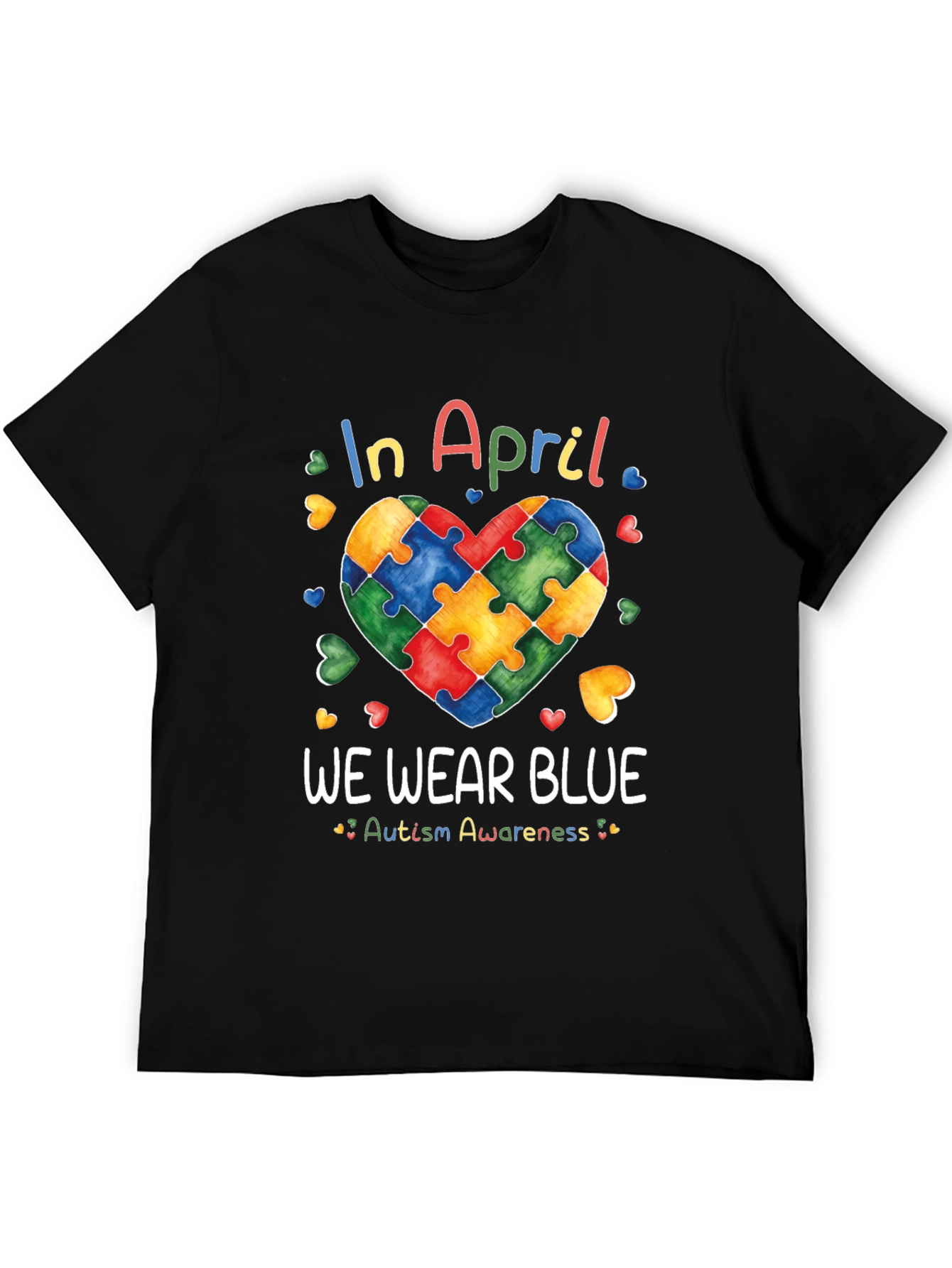 Autism Awareness In April We Wear Blue T-Shirt