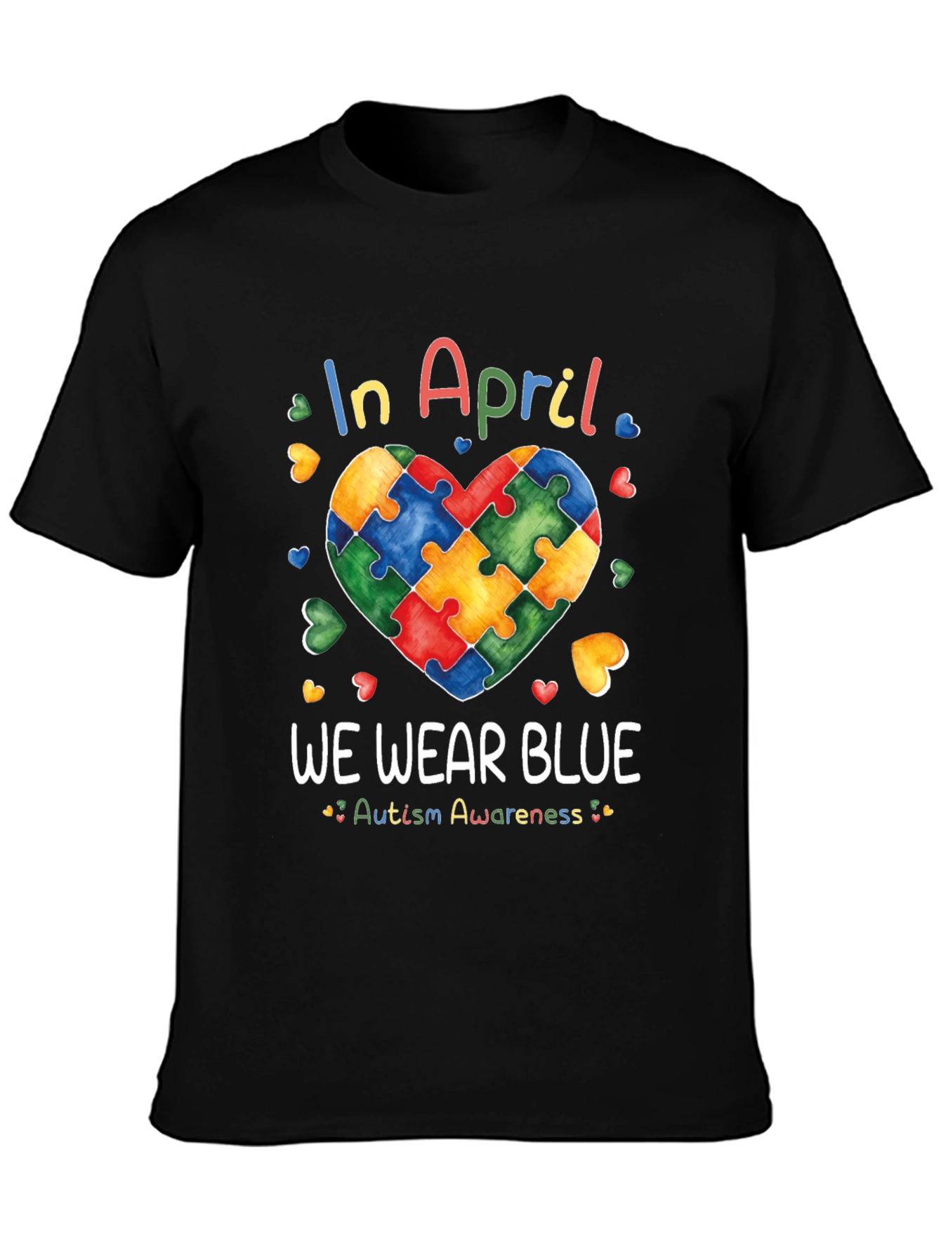 Autism Awareness In April We Wear Blue T-Shirt