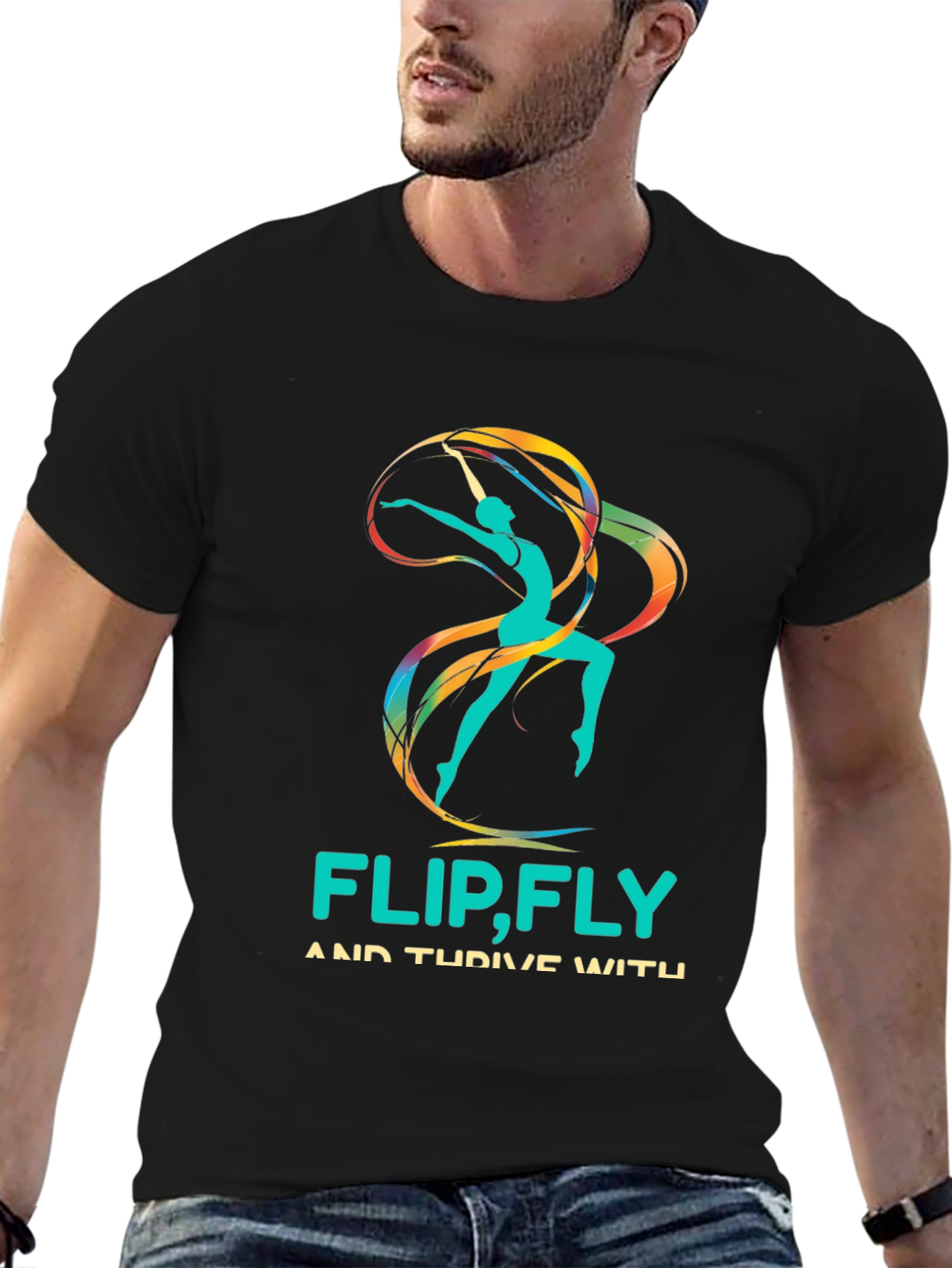 Flip Fly & Thrive T-Shirt - Rhythmic Gymnastics Design