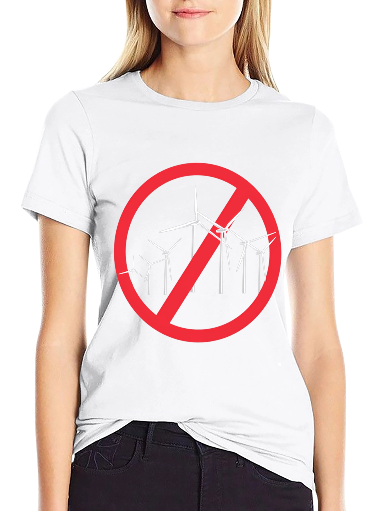 Anti-Wind Turbine Black T-Shirt
