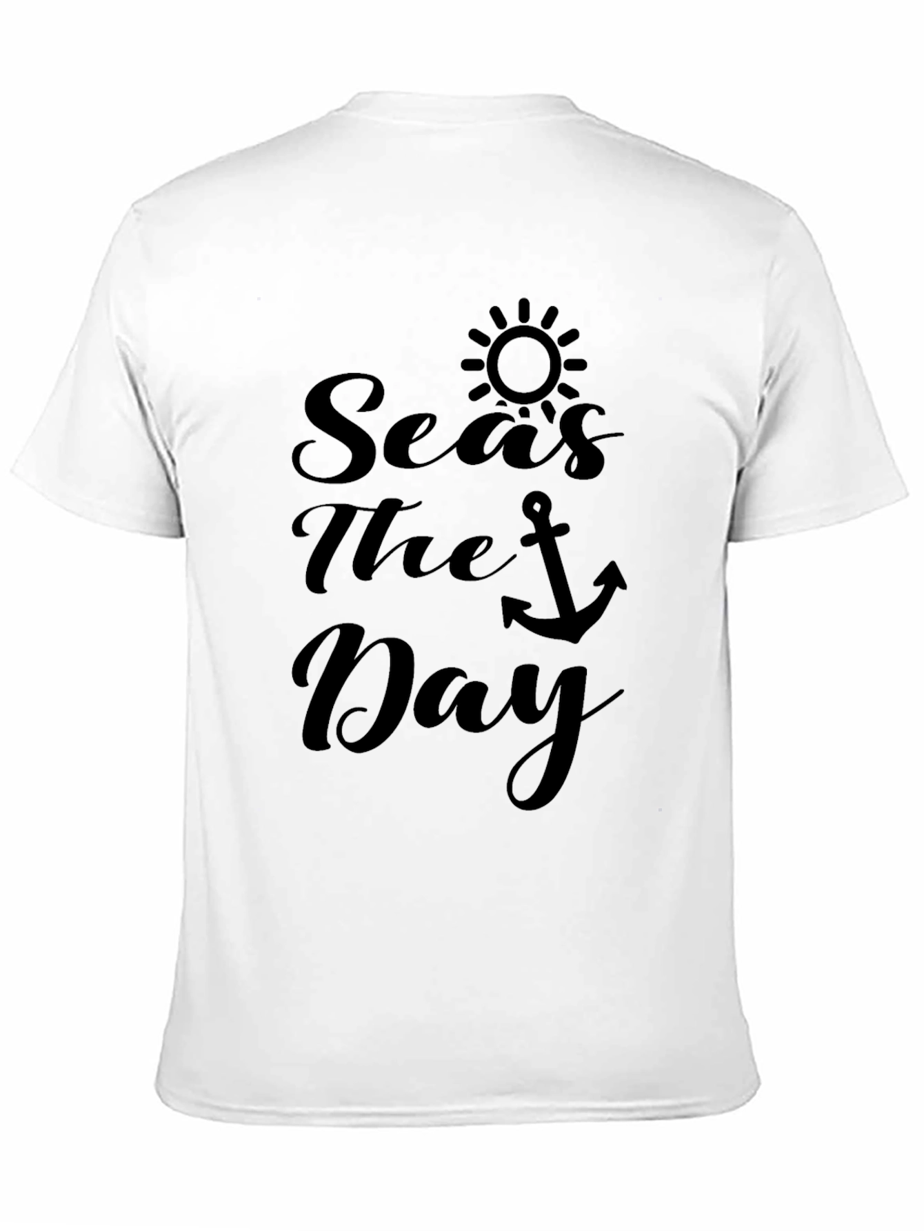 Seas the Day Graphic Tee - Black Cotton Shirt