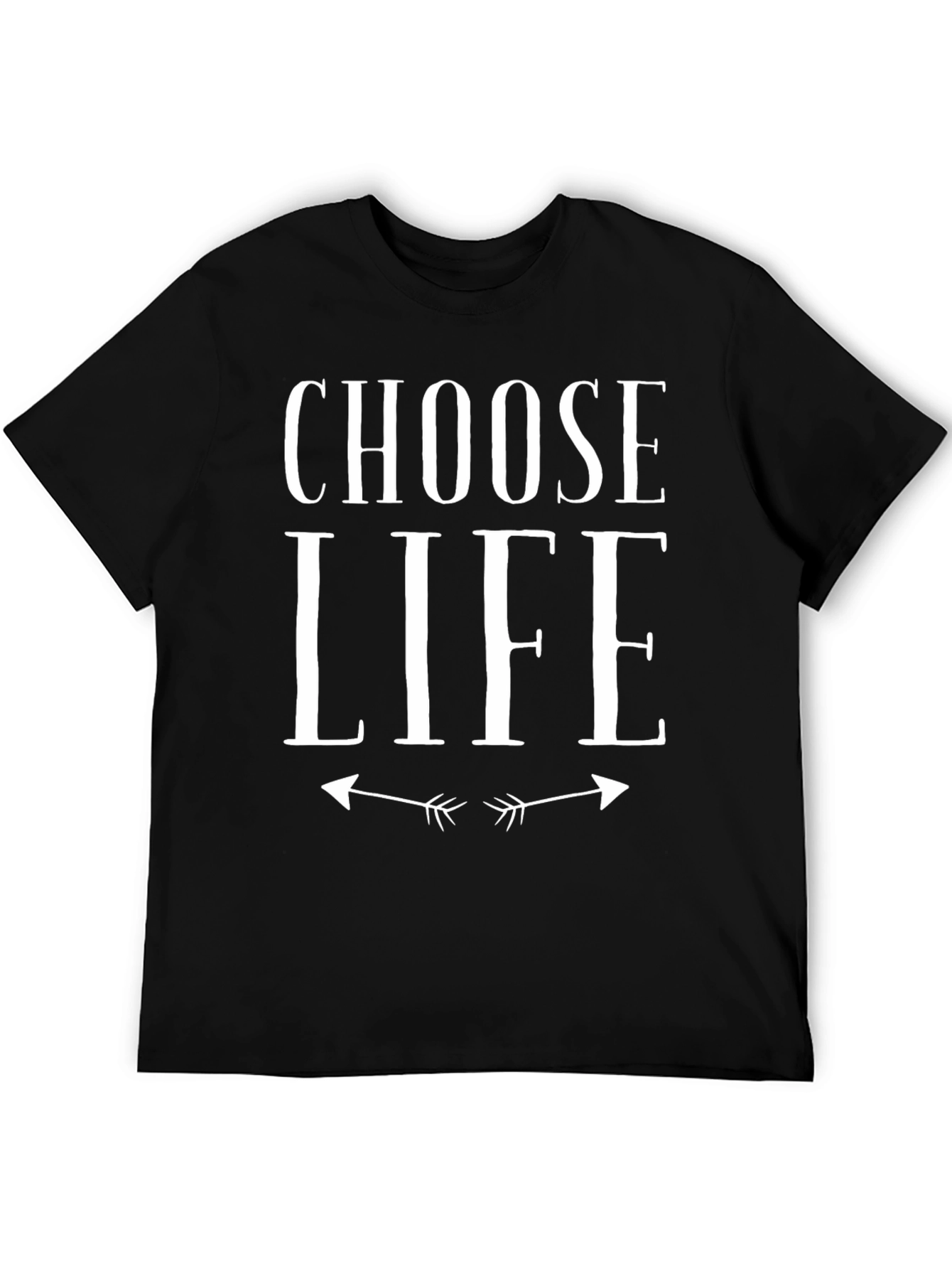 Choose Life Graphic Tee - Black Cotton T-Shirt