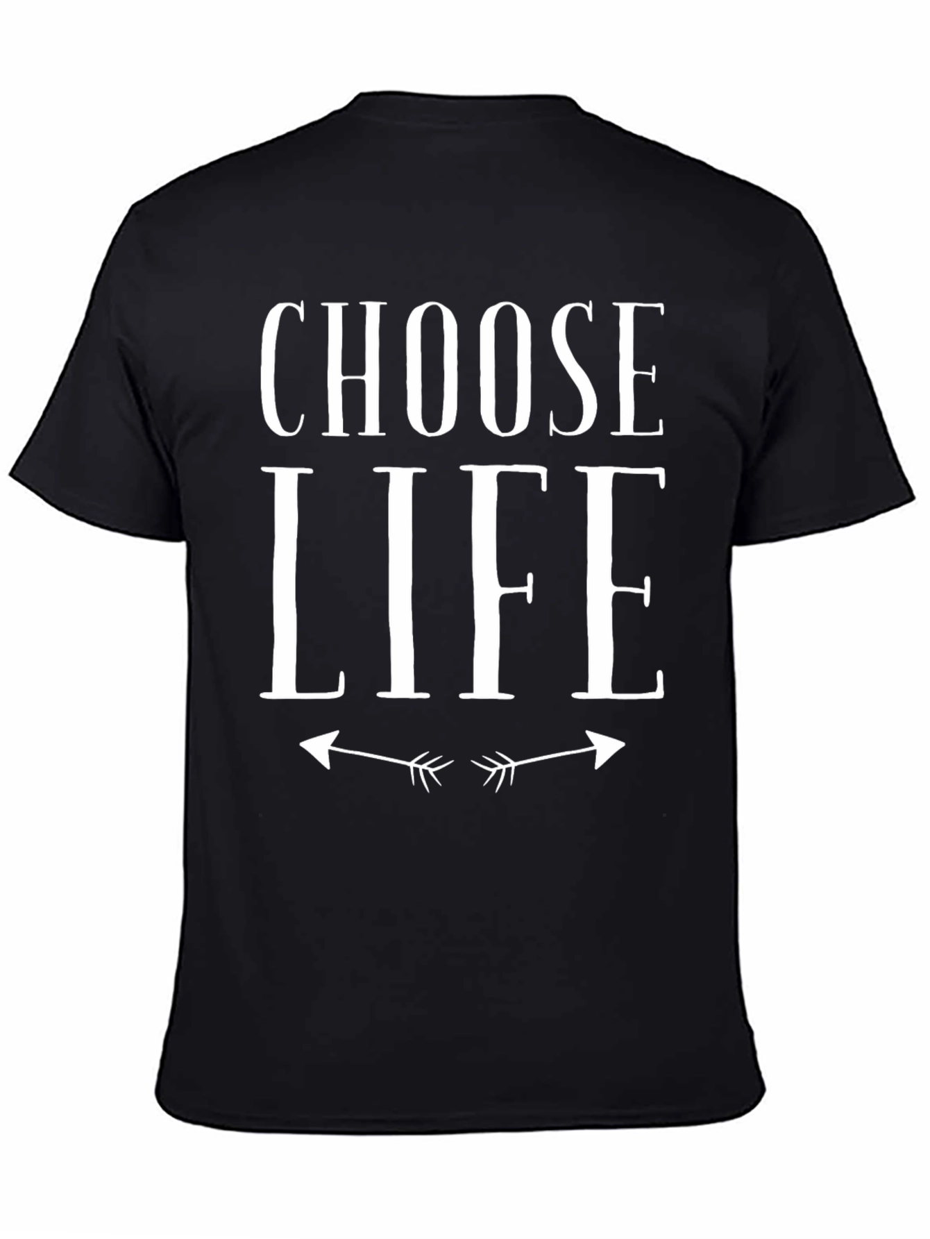 Choose Life Graphic Tee - Black Cotton T-Shirt