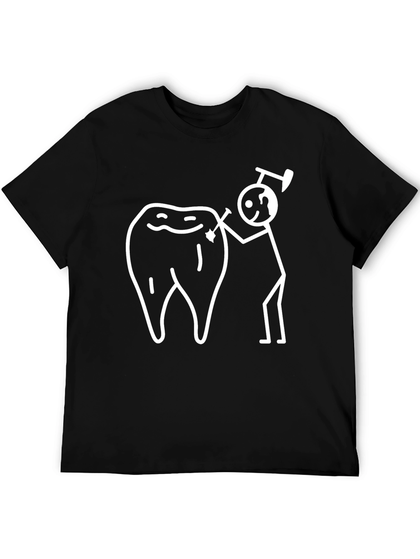 Dental Humor T-Shirt - Dentist Stick Figure Tee