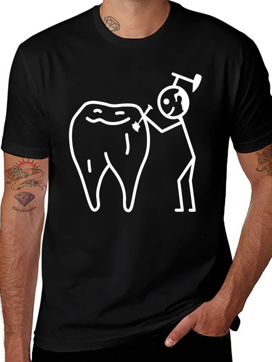 Dental Humor T-Shirt - Dentist Stick Figure Tee