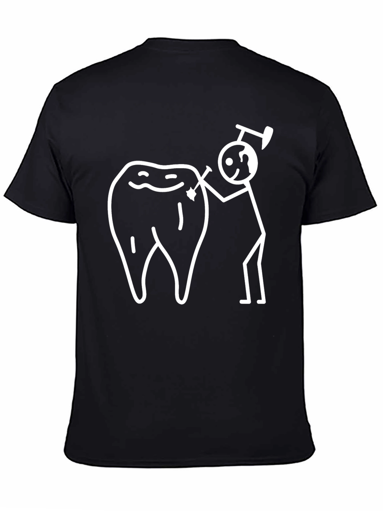 Dental Humor T-Shirt - Dentist Stick Figure Tee