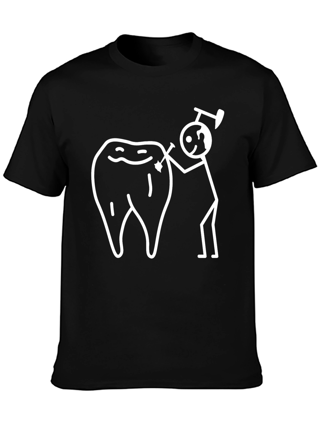 Dental Humor T-Shirt - Dentist Stick Figure Tee