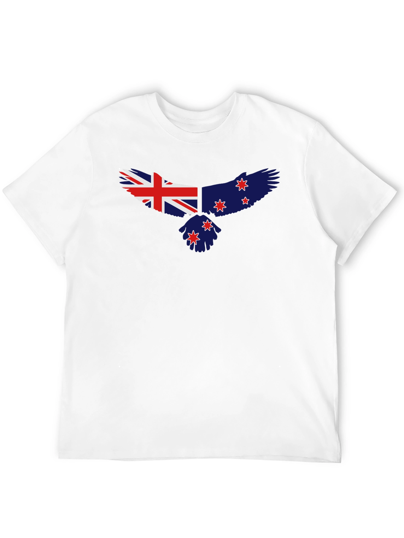 New Zealand Flag Eagle Black T-Shirt