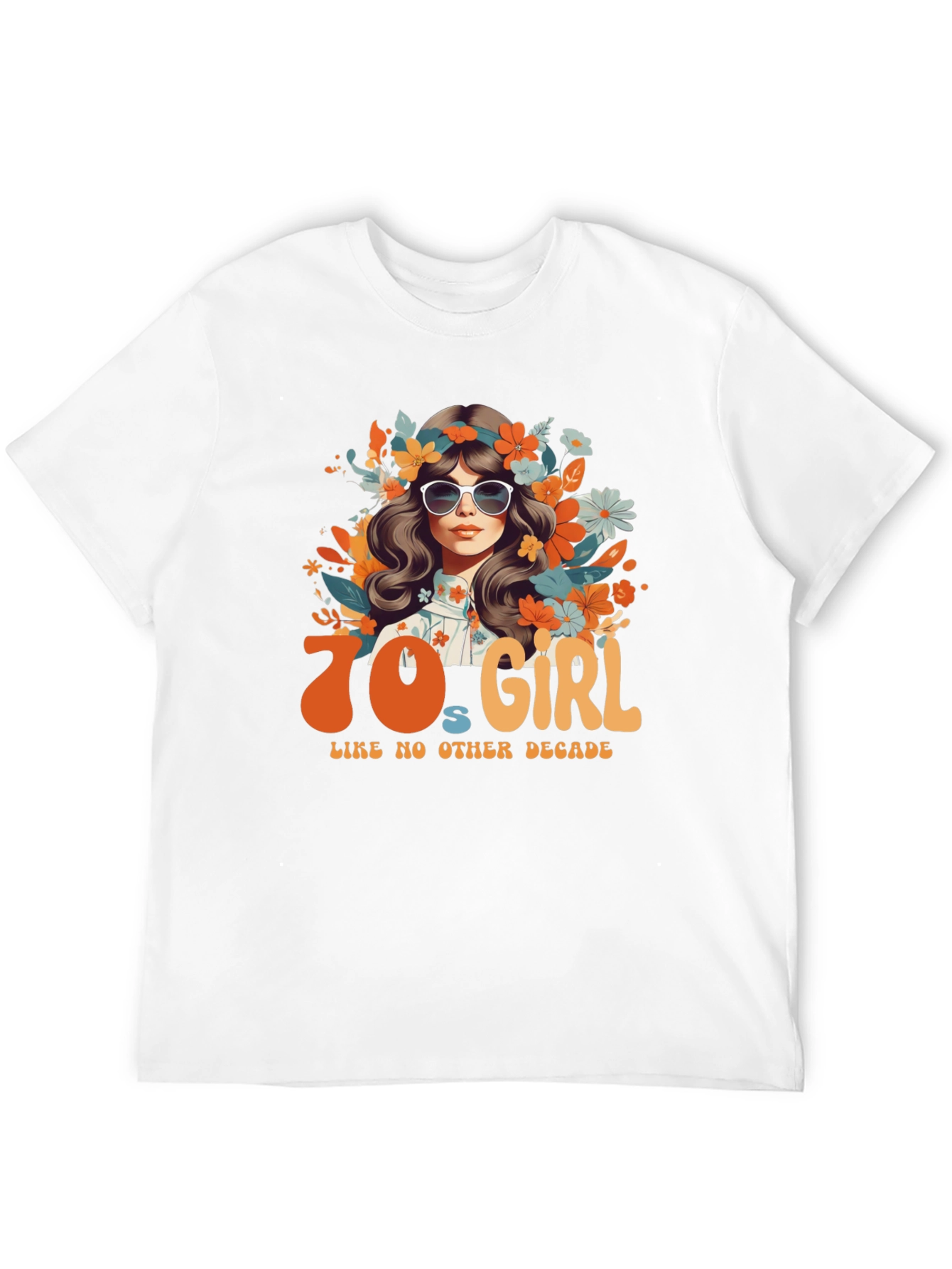 70s Girl Graphic Tee - Retro Style